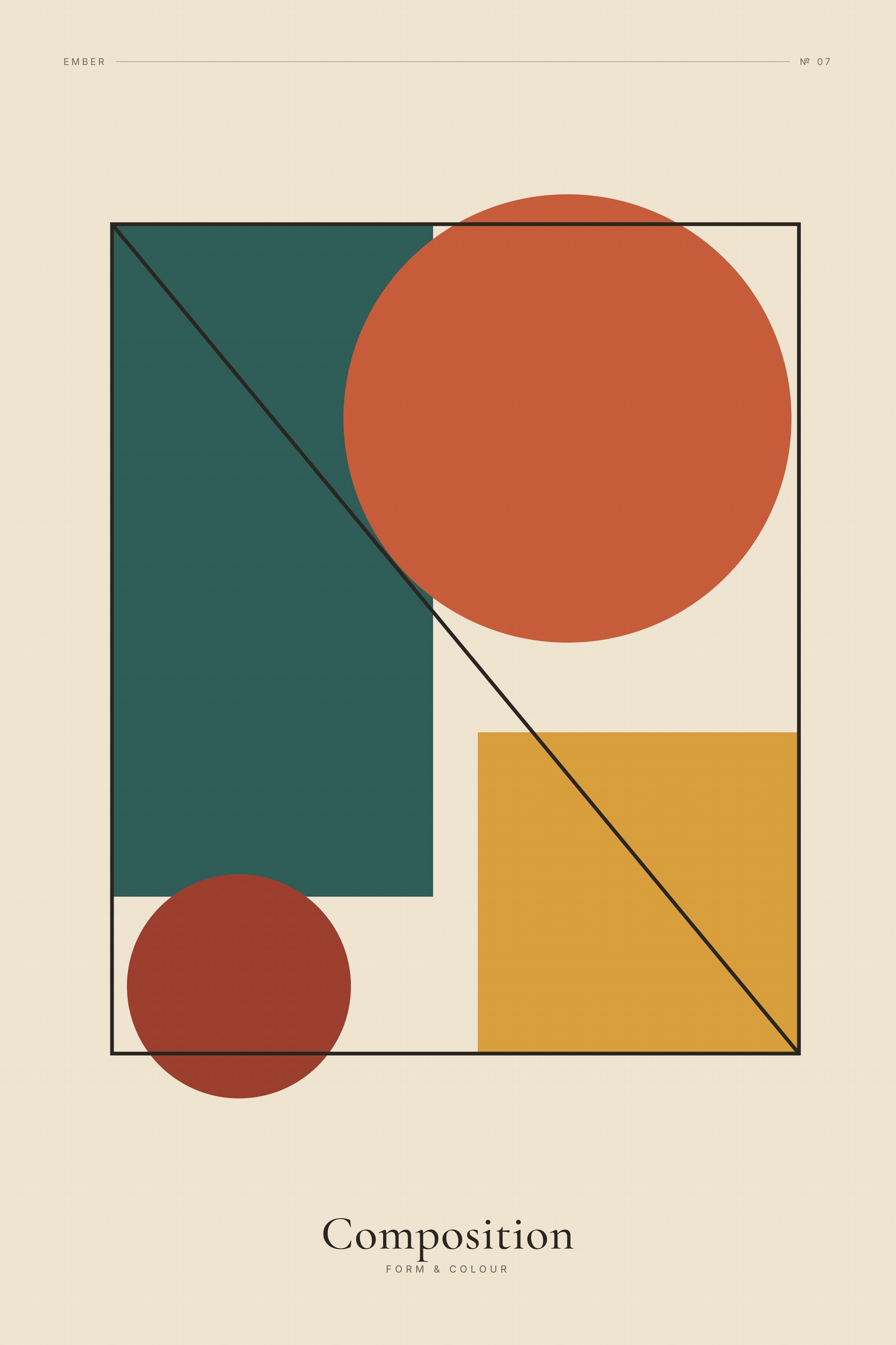 Composition (Ember) — Ember · Geometric Print