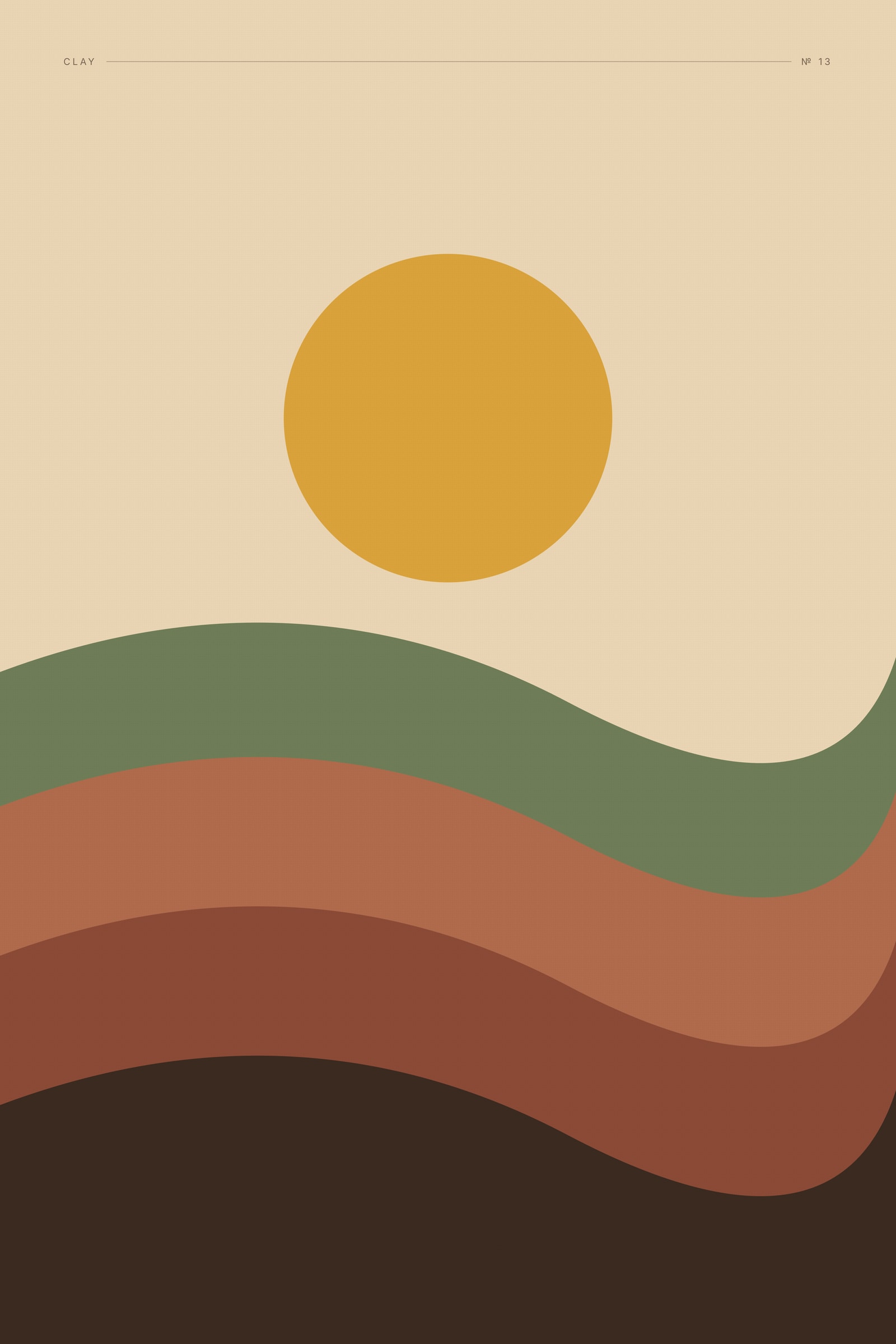 Dunes (Clay) — Clay · Geometric Print