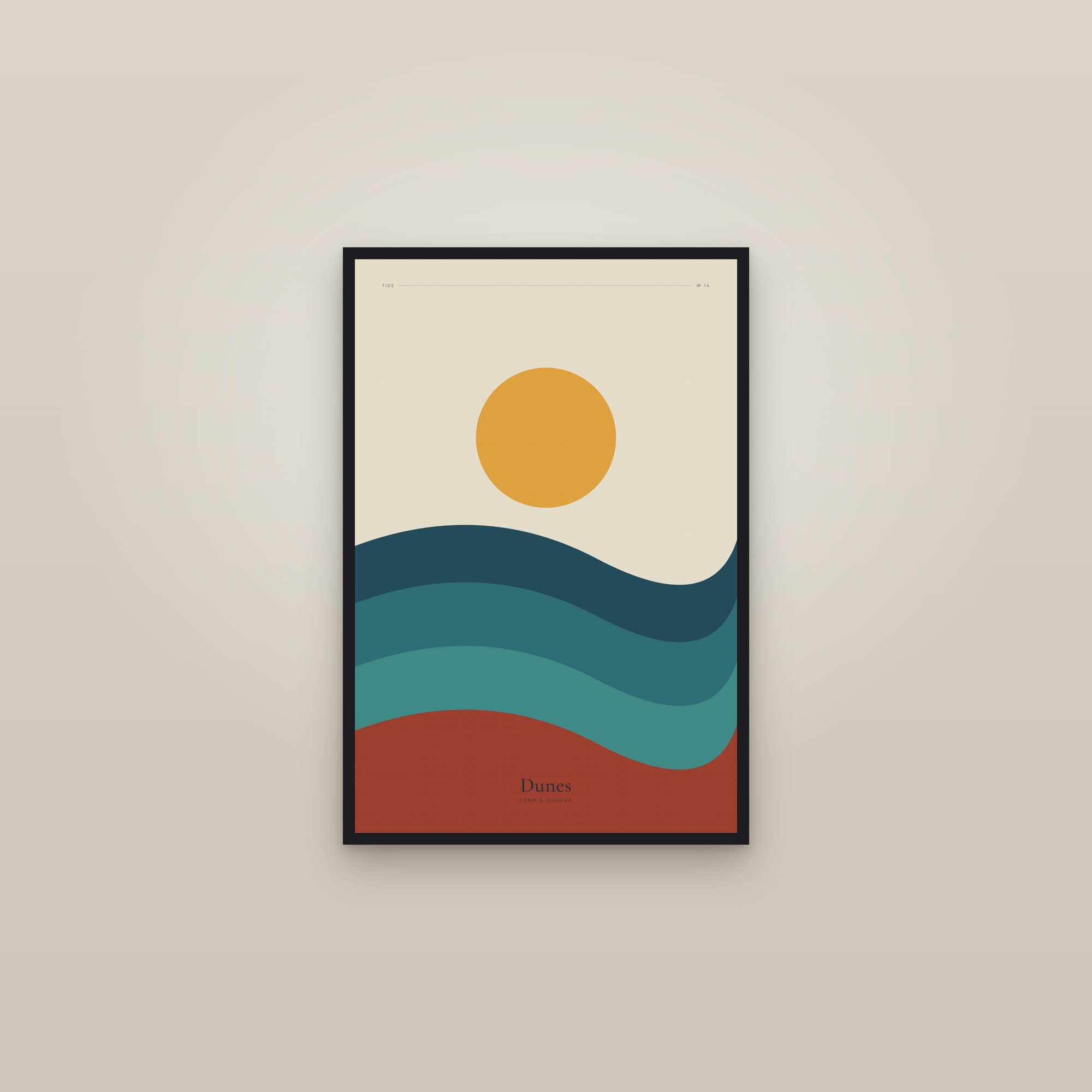 Dunes (Tide) — Tide · Geometric Print — framed in a gallery setting