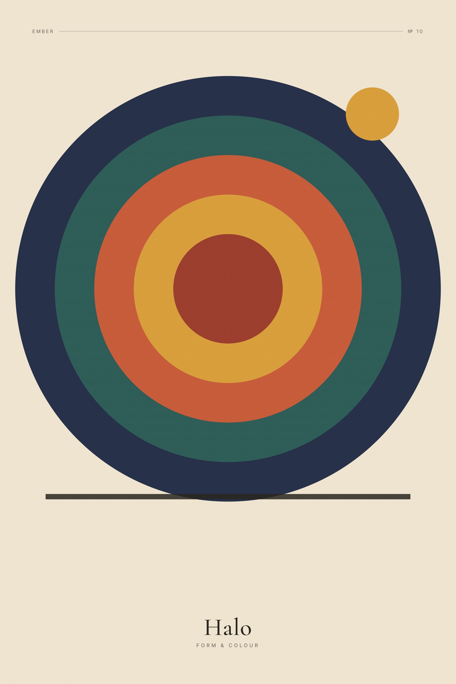 Framed mid-century abstract print