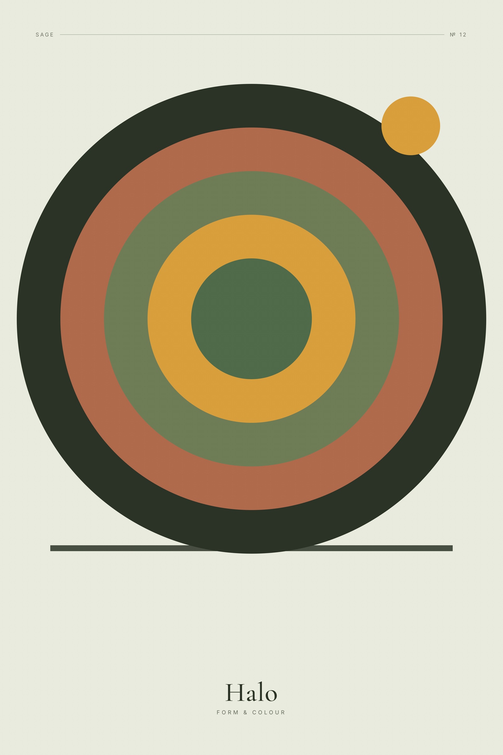 Halo (Sage) — Sage · Geometric Print