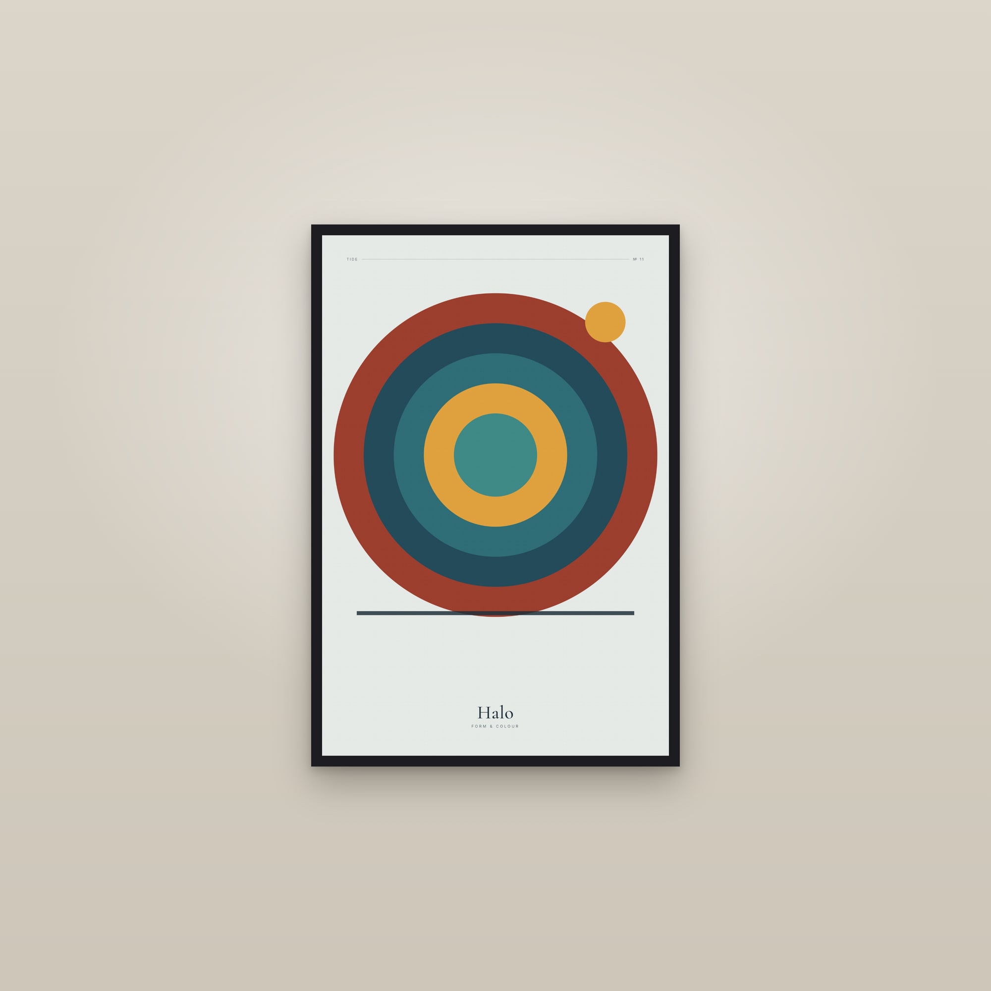 Halo (Tide) — Tide · Geometric Print — framed in a gallery setting