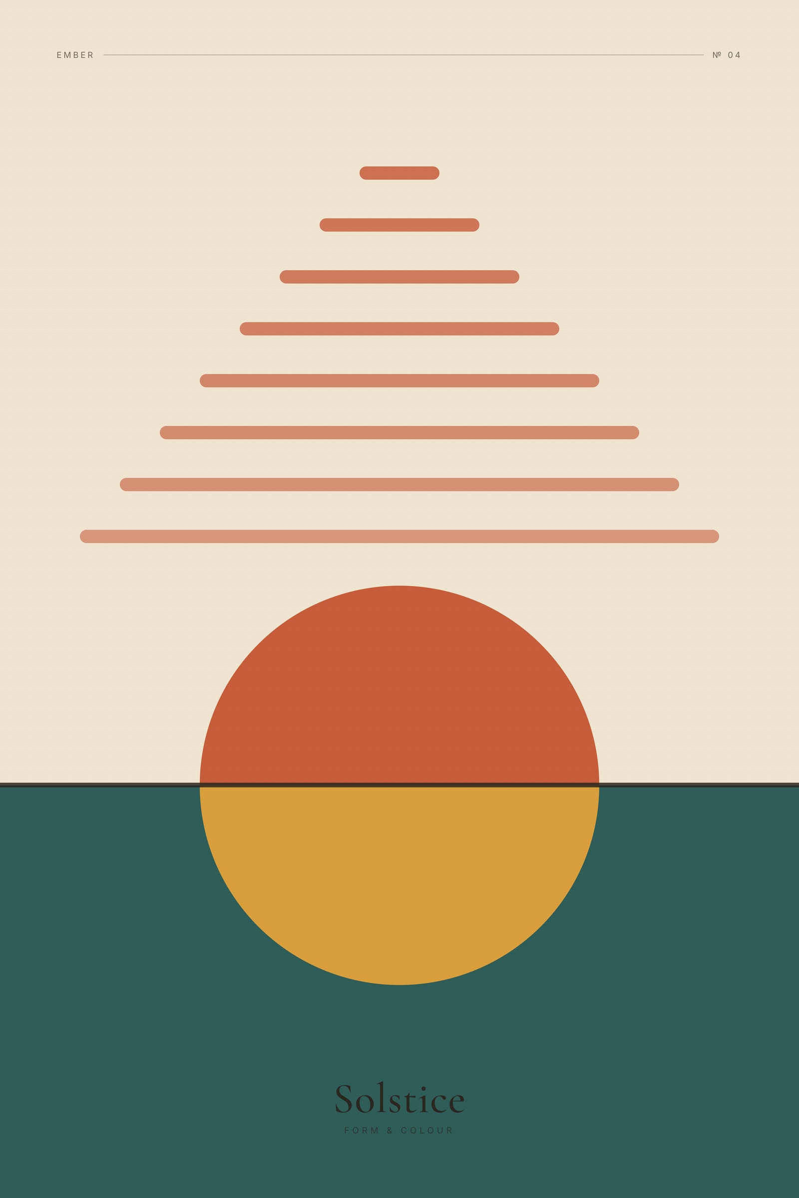 Solstice (Ember) — Ember · Geometric Print