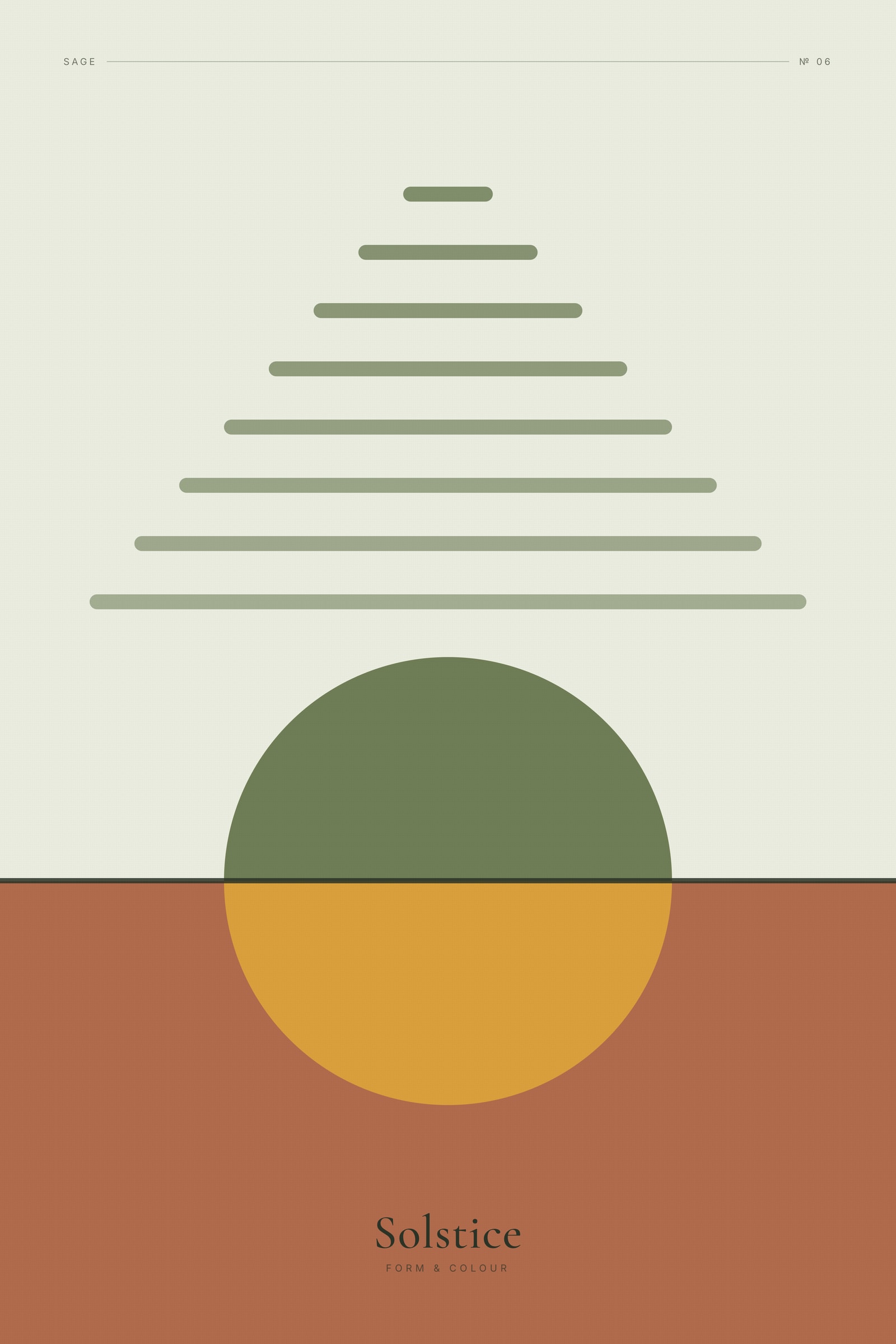 Solstice (Sage) — Sage · Geometric Print
