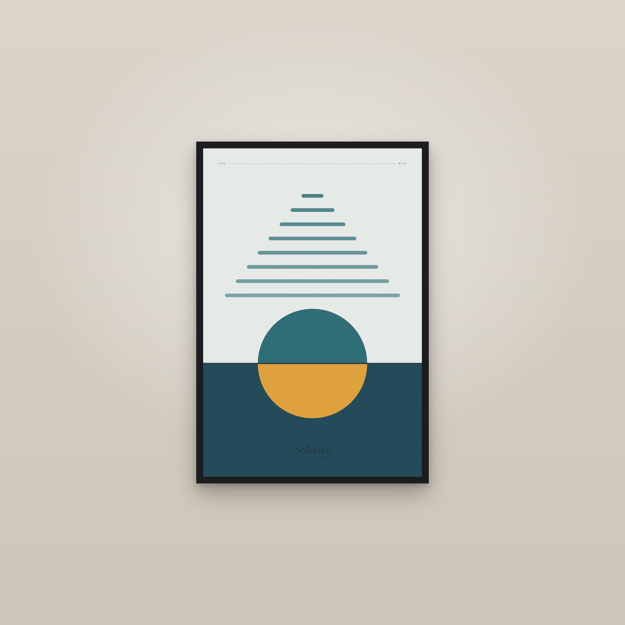 Solstice (Tide) — Tide · Geometric Print — framed in a gallery setting