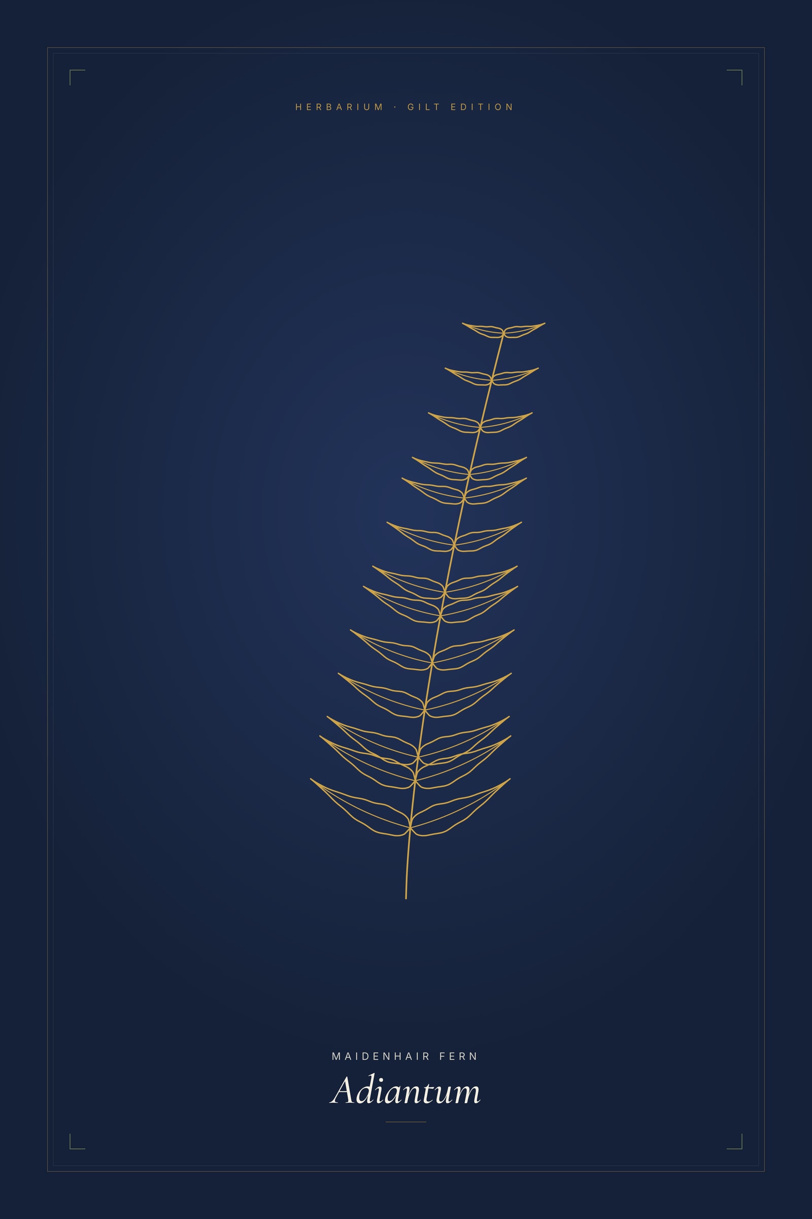 Maidenhair Fern (Gilt) — Gilt Botanical