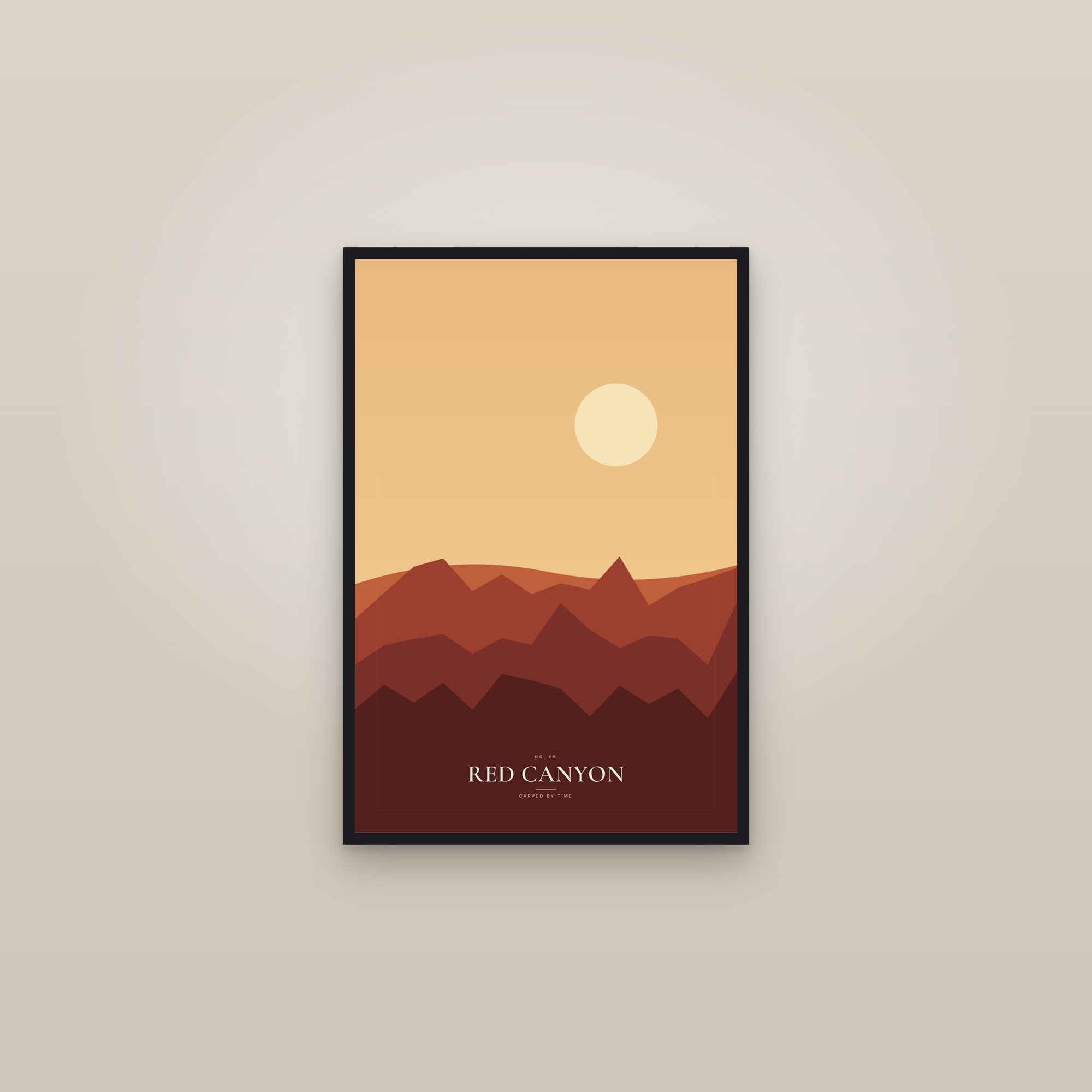 Red Canyon — Landscape Print — framed in a gallery setting