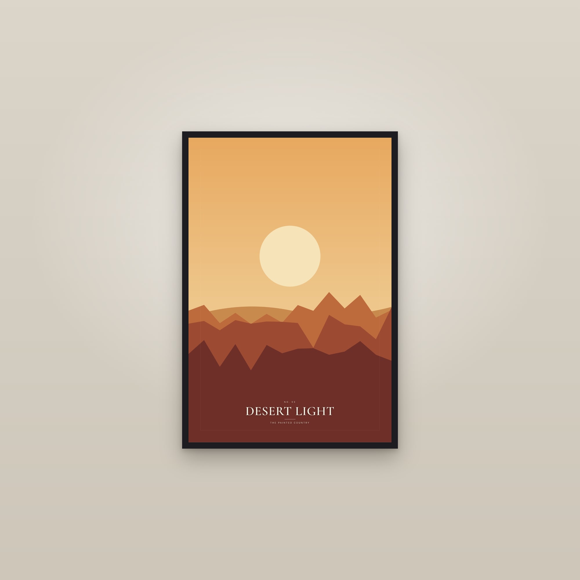 Desert Light — Landscape Print — framed in a gallery setting