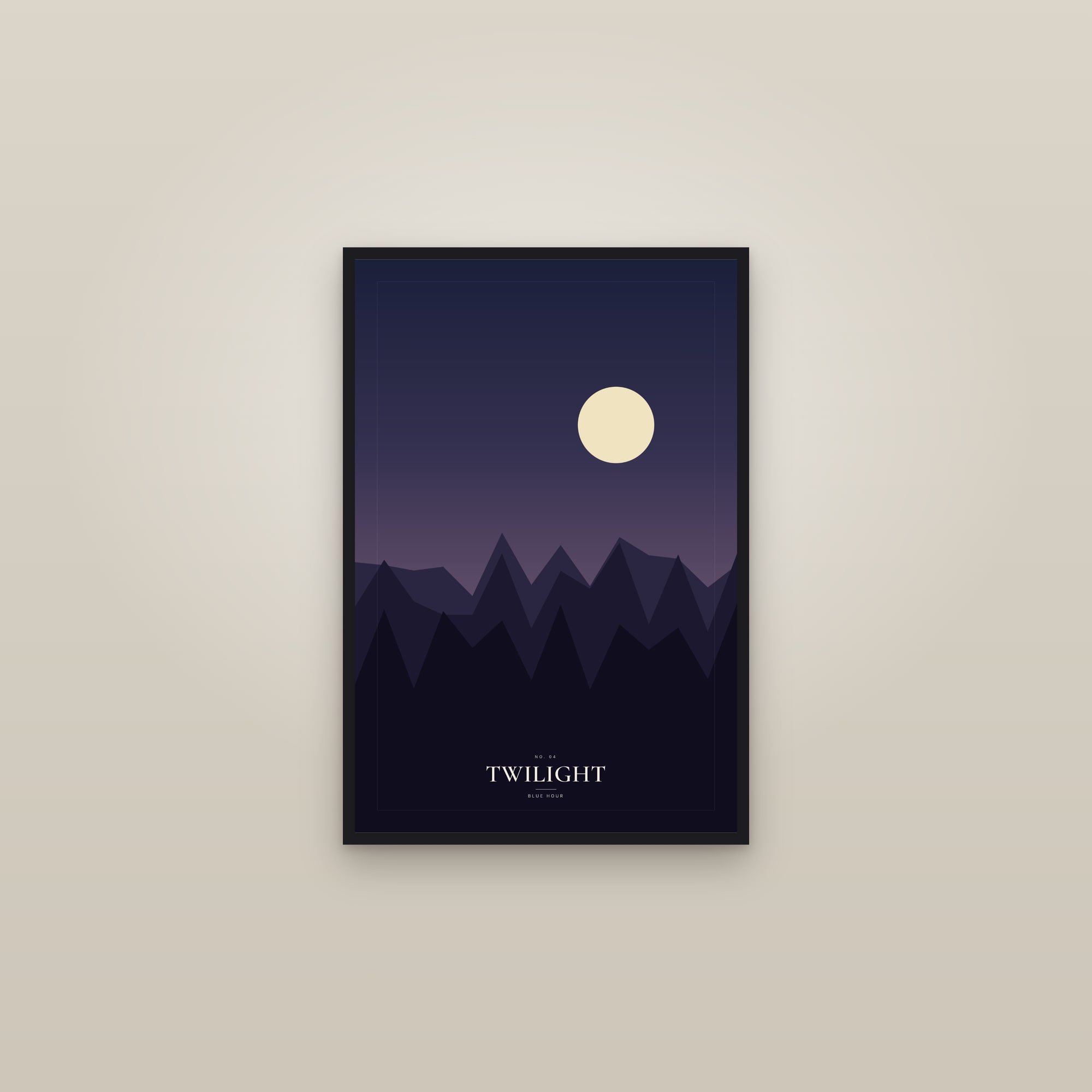 Twilight — Landscape Print — framed in a gallery setting