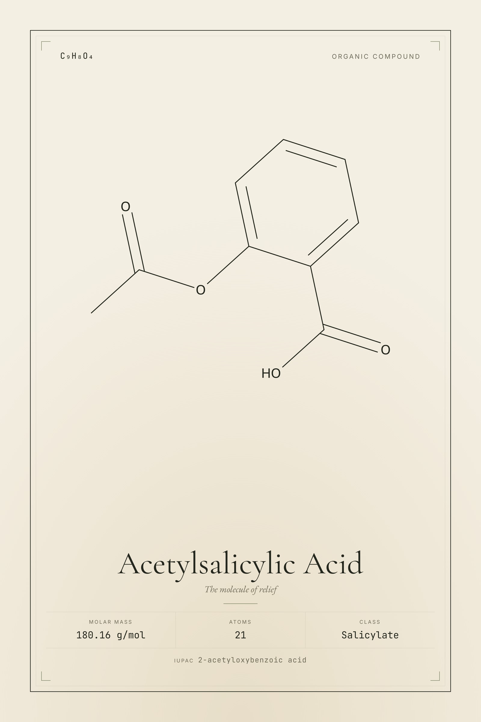 Acetylsalicylic Acid — Molecular Structure