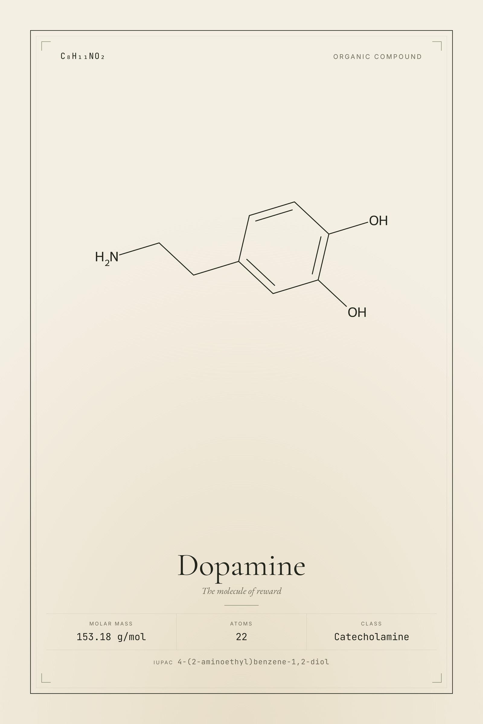 Dopamine — Molecular Structure