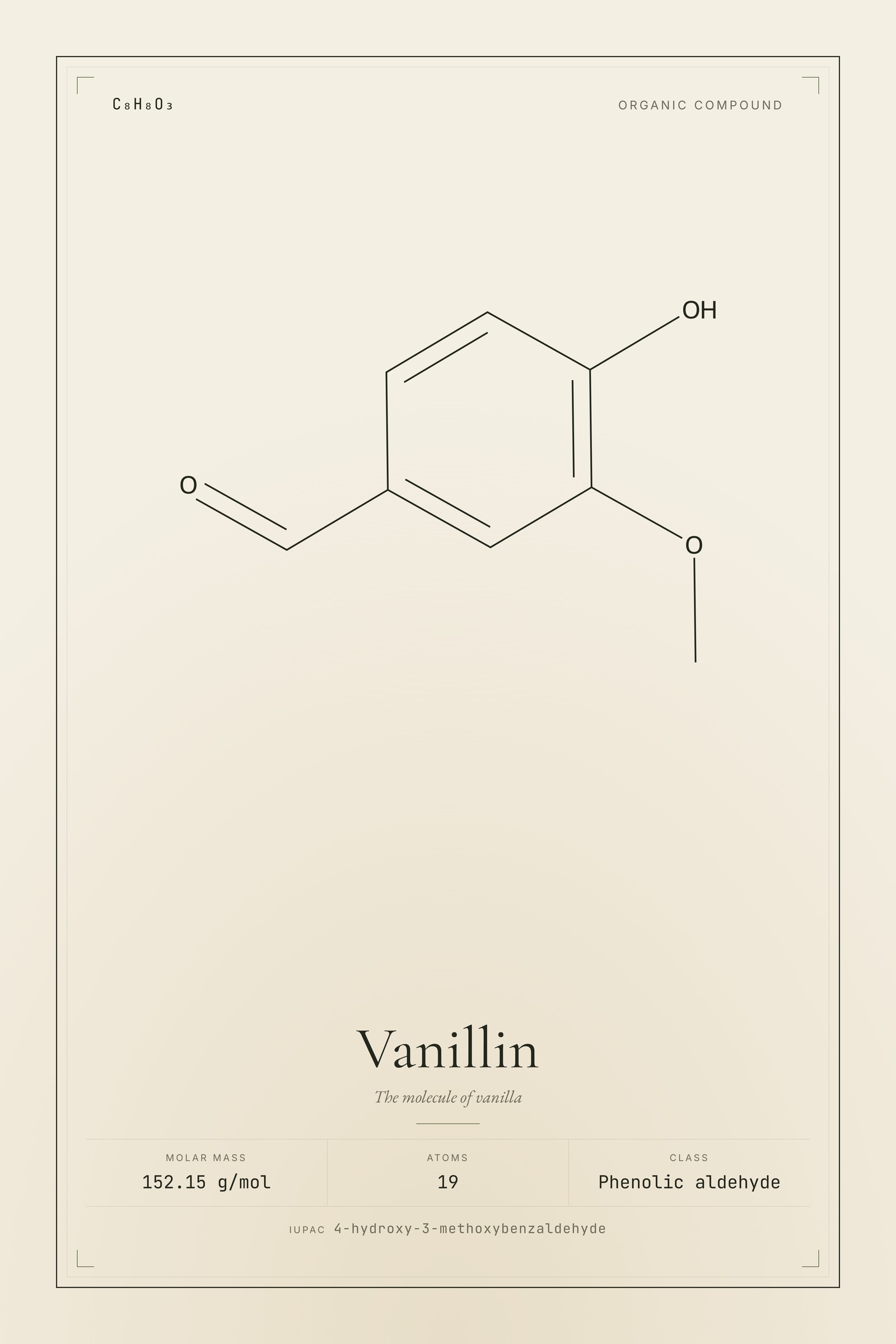 Vanillin — Molecular Structure
