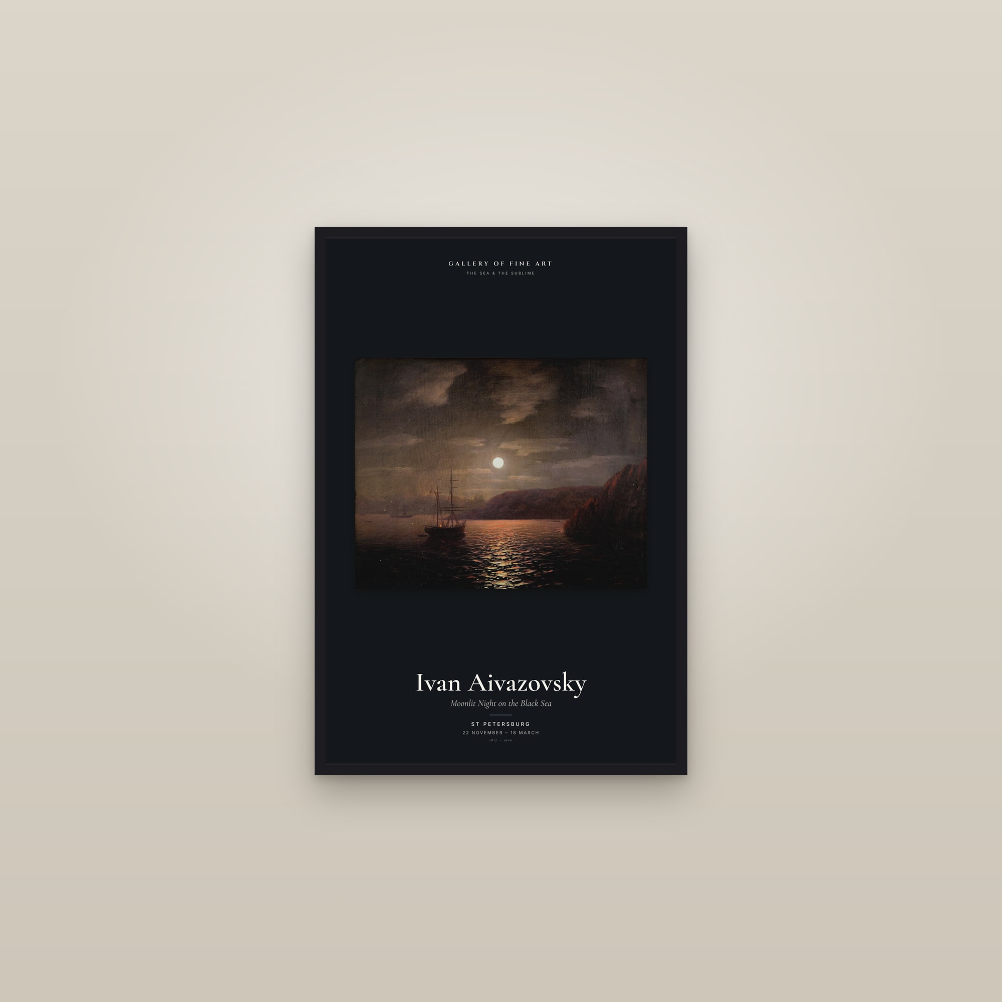 Moonlit Night on the Black Sea — Exhibition Poster