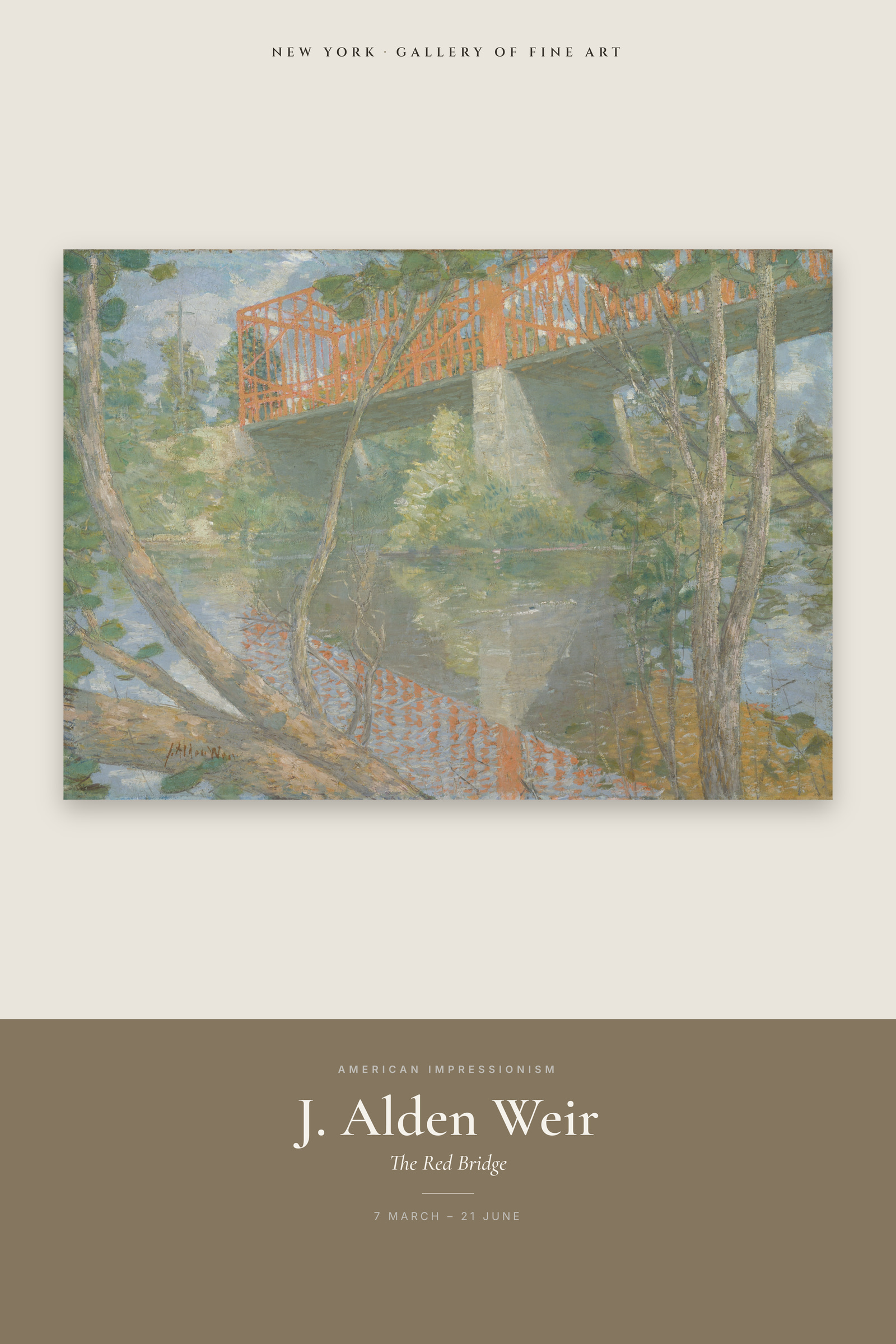 The Red Bridge — Exhibition Poster