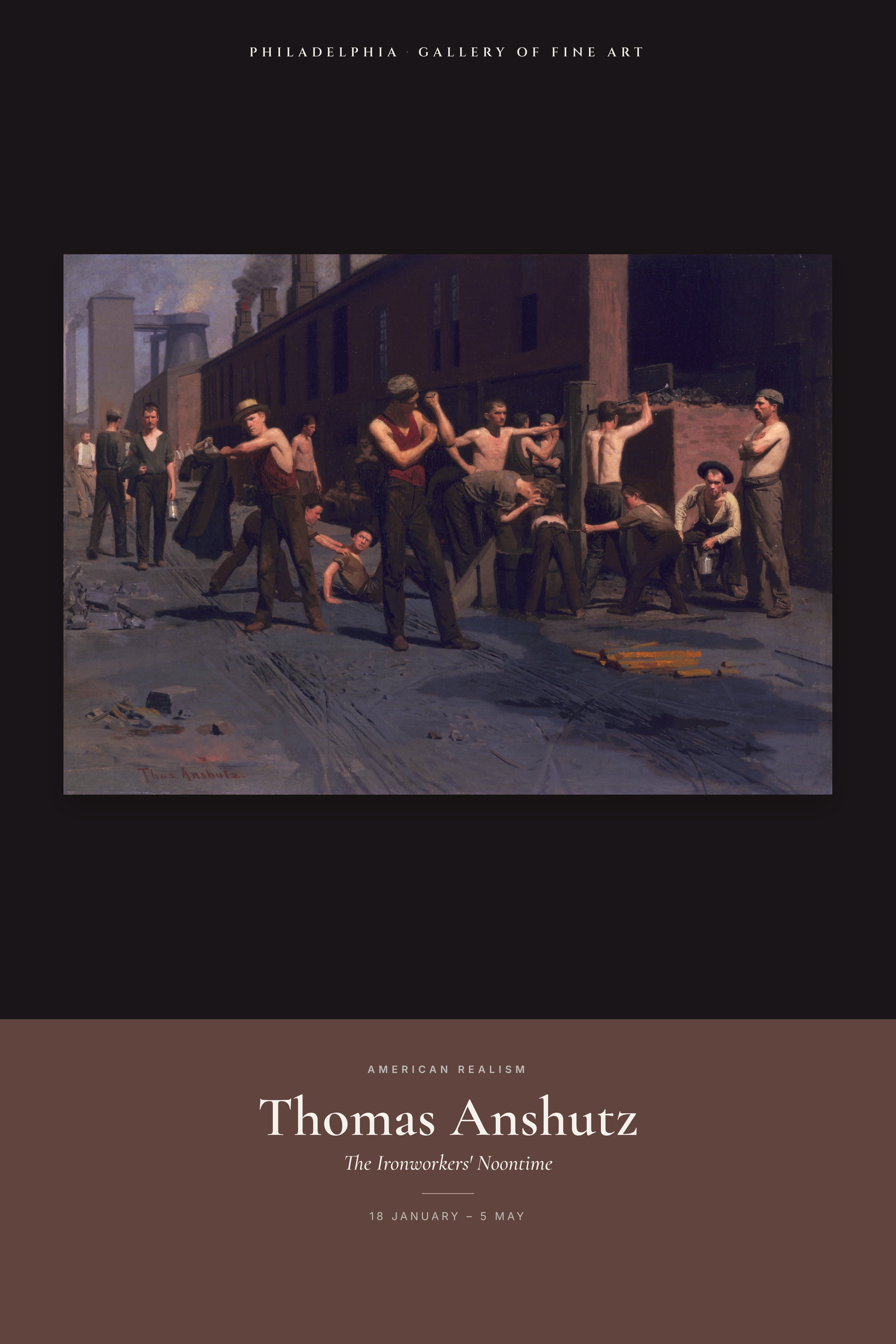 The Ironworkers' Noontime — Exhibition Poster