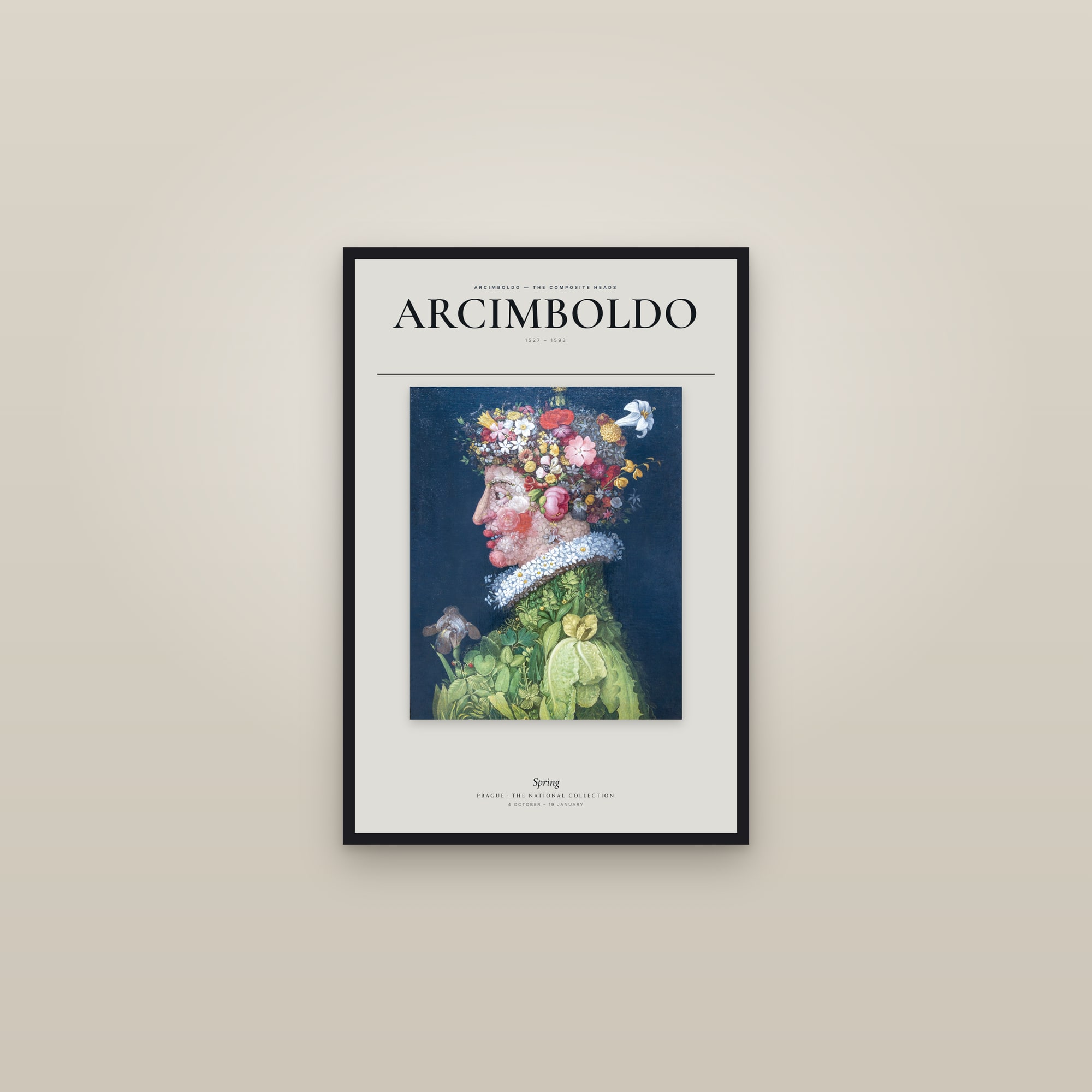 Spring — Exhibition Poster — framed in a gallery setting