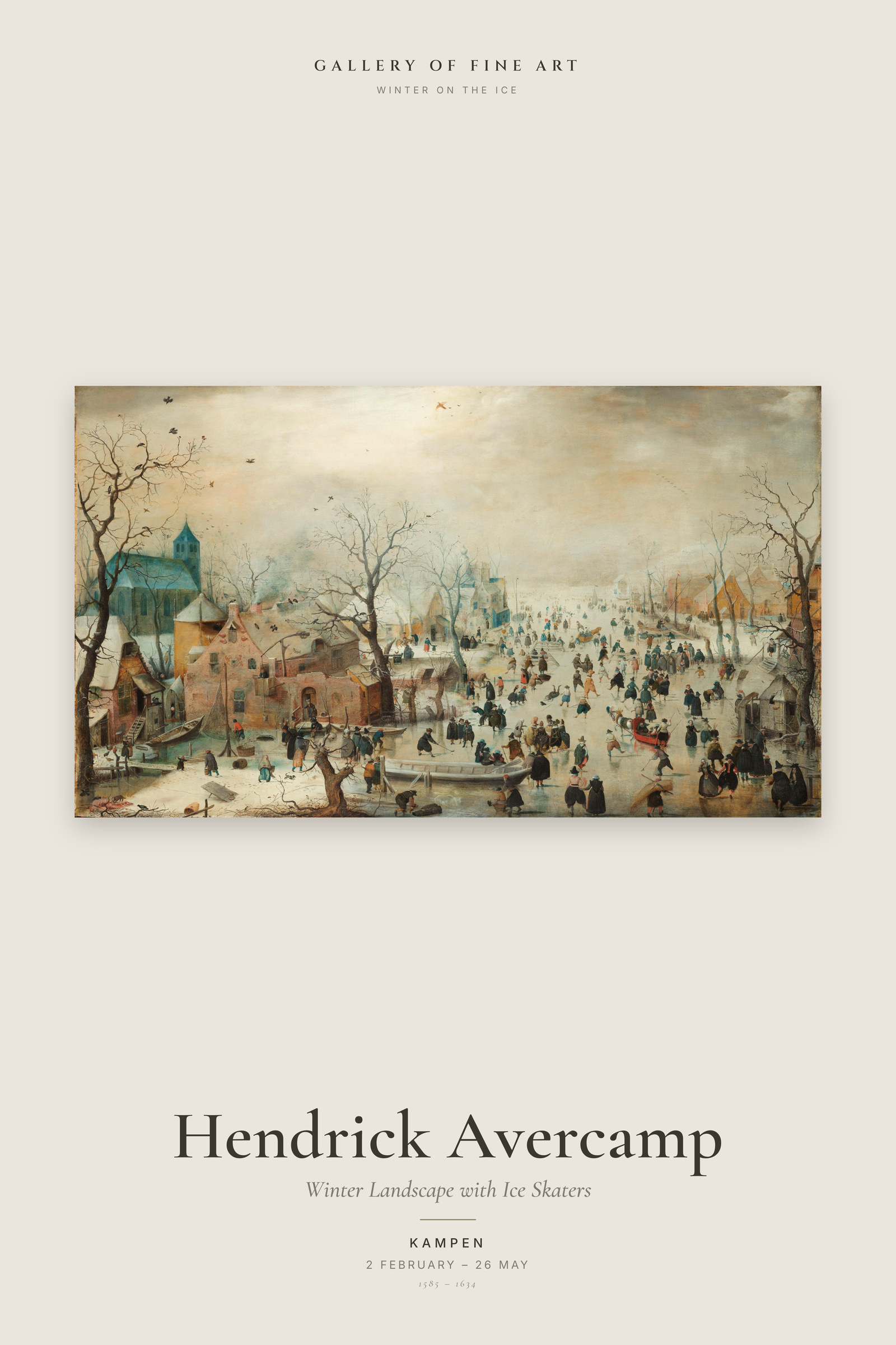 Winter Landscape with Ice Skaters — Exhibition Poster