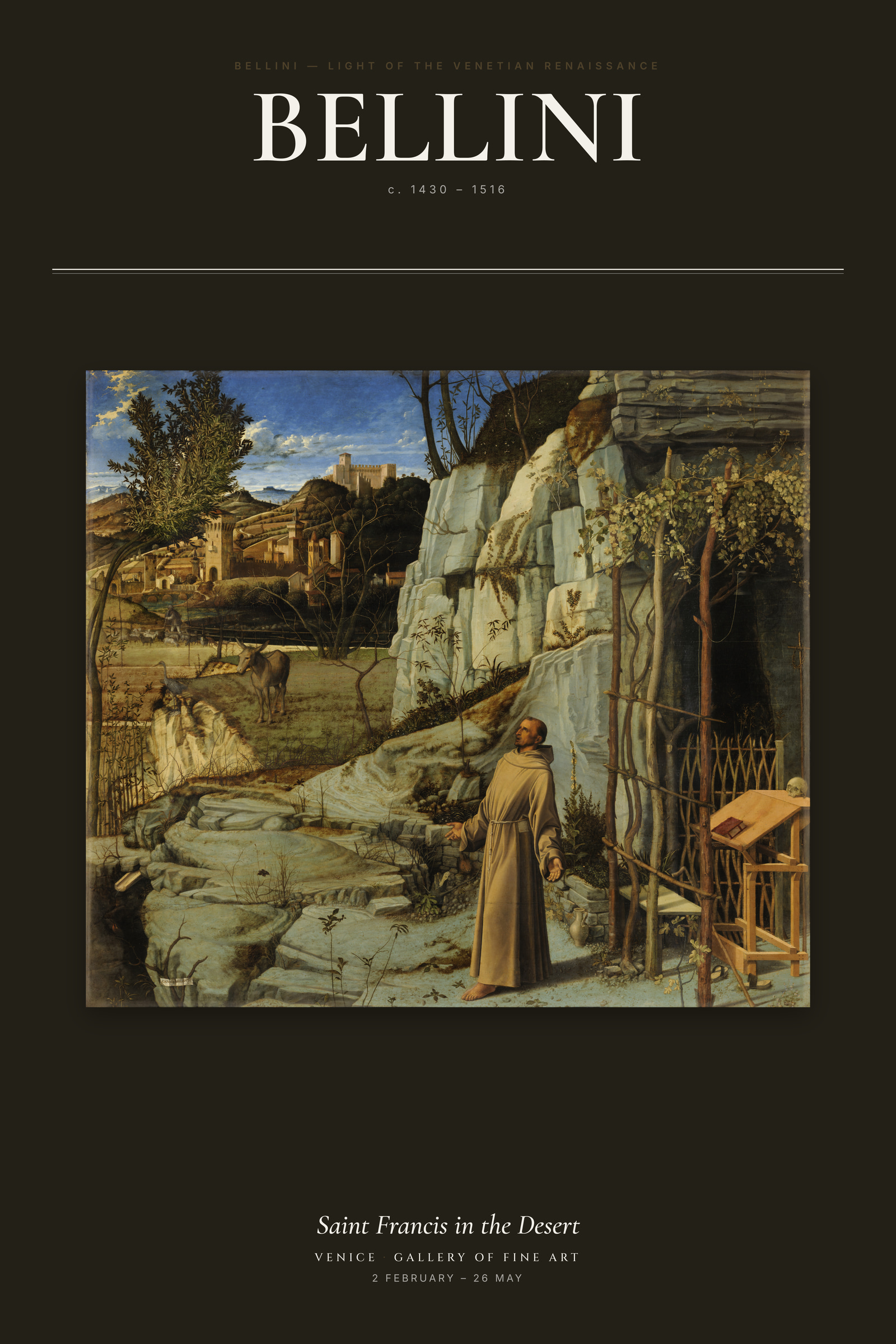 Saint Francis in the Desert — Exhibition Poster