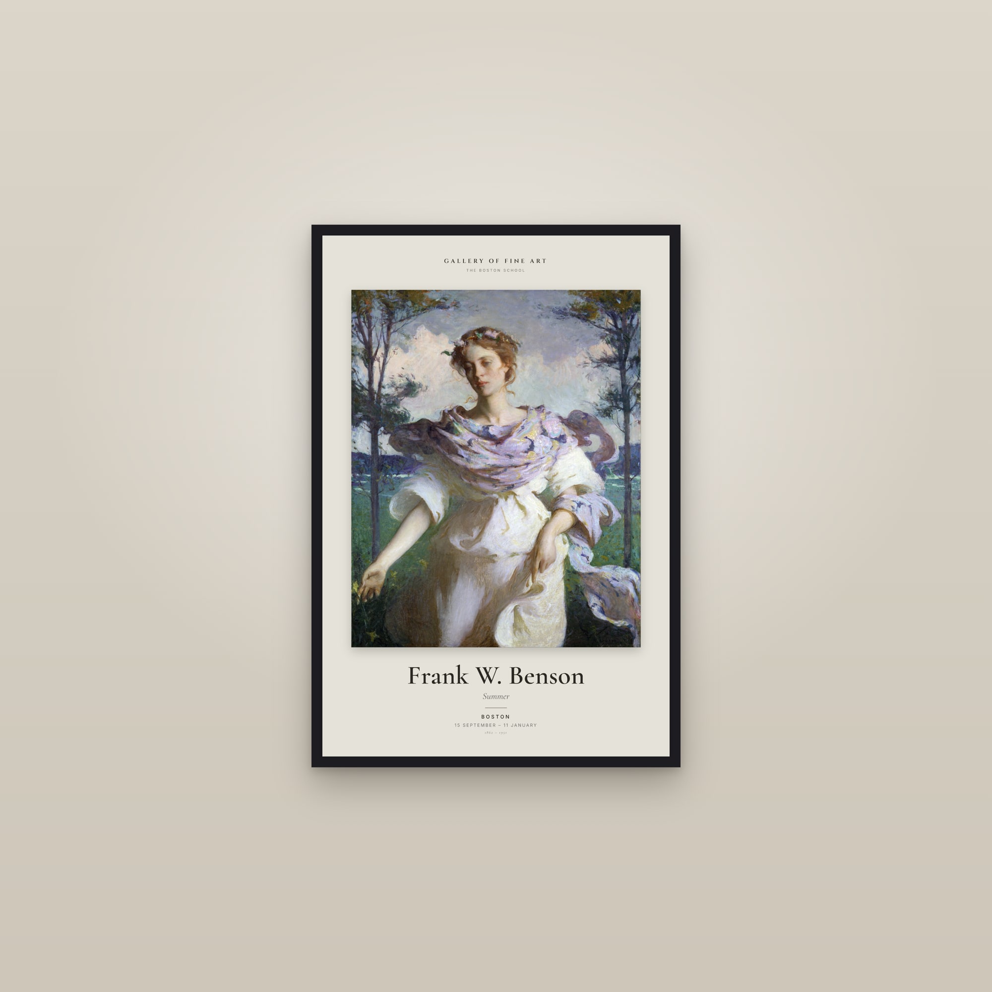 Summer (Benson, 1890) — Exhibition Poster