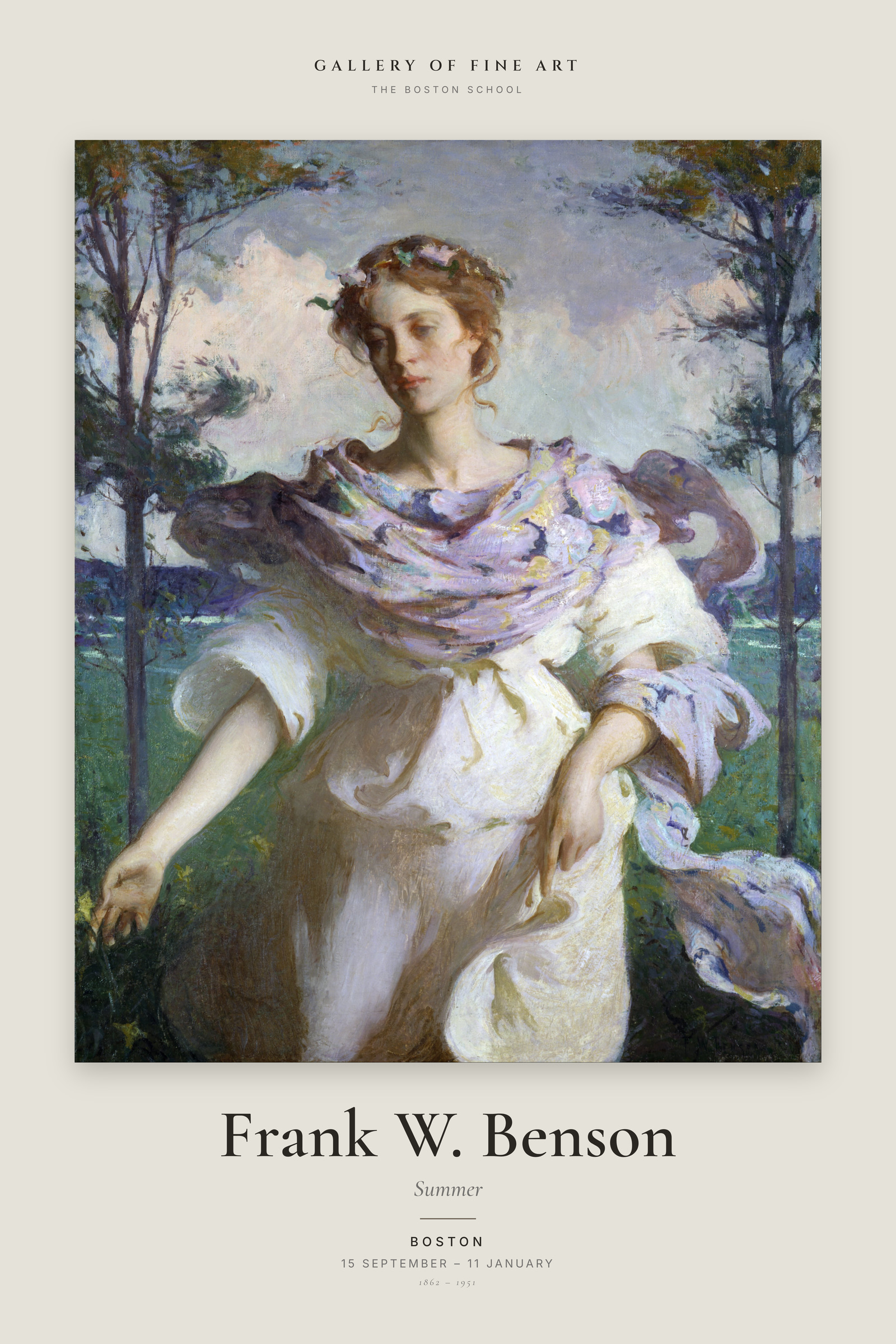 Summer (Benson, 1890) — Exhibition Poster