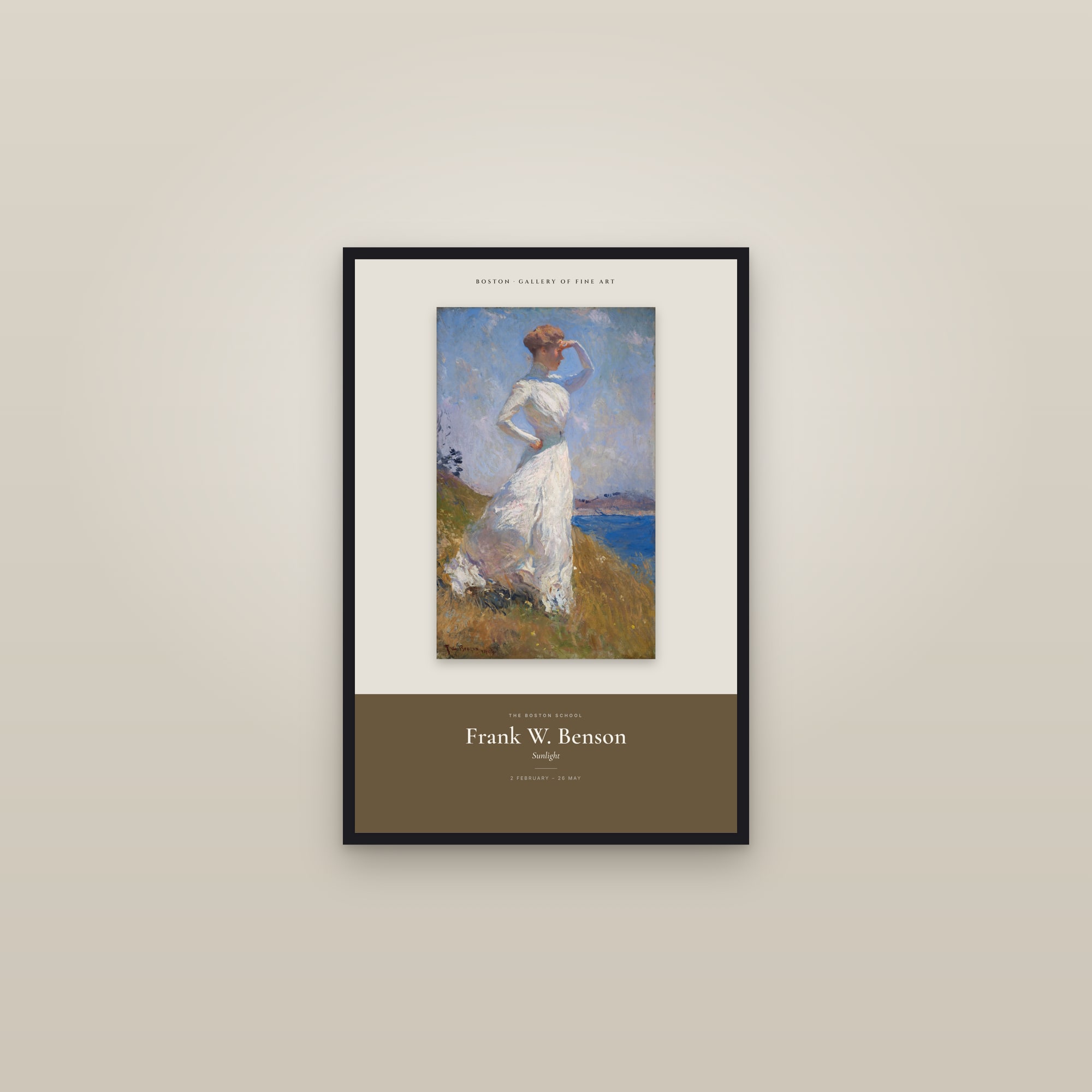 Sunlight — Exhibition Poster — framed in a gallery setting