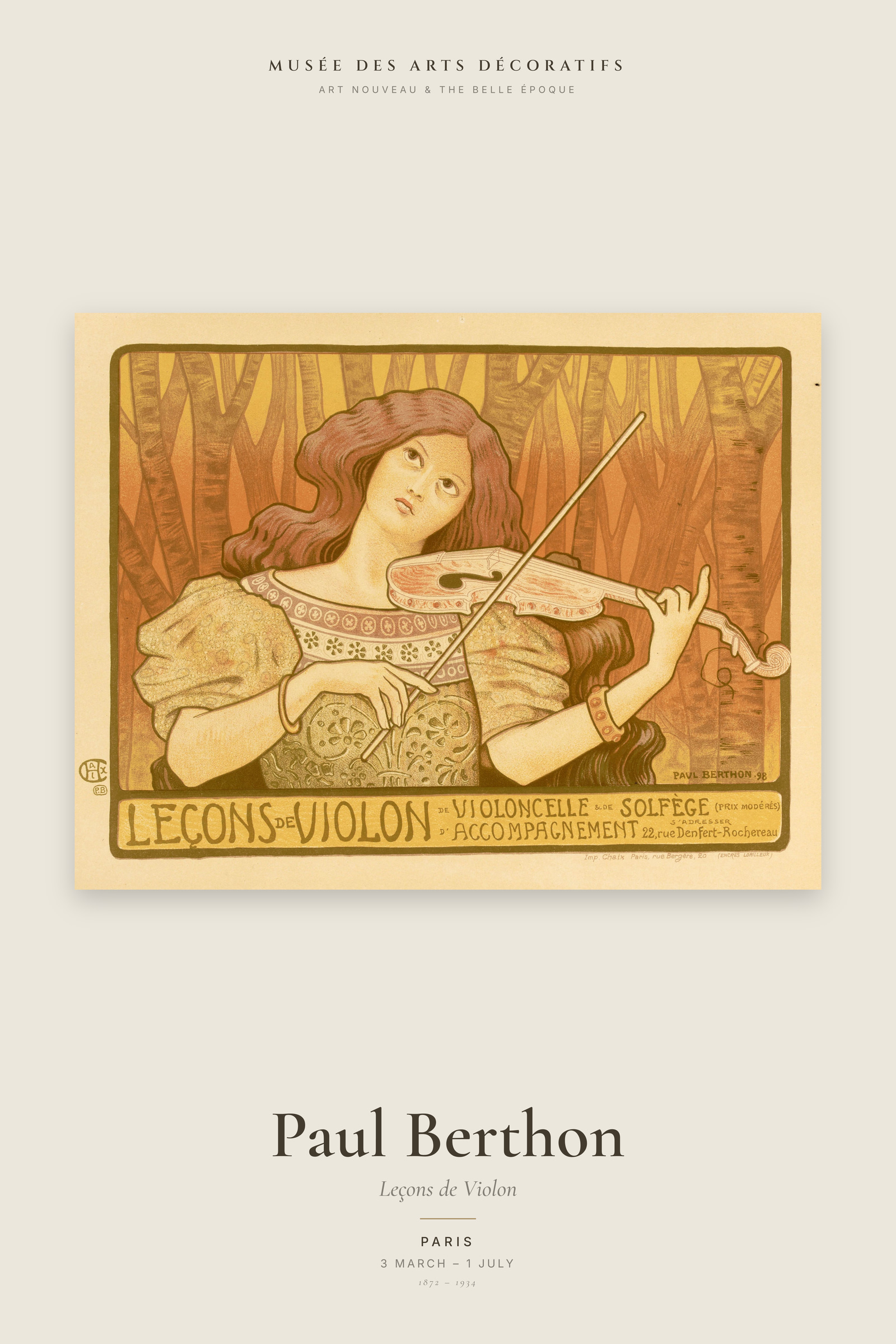 Leçons de Violon — Exhibition Poster