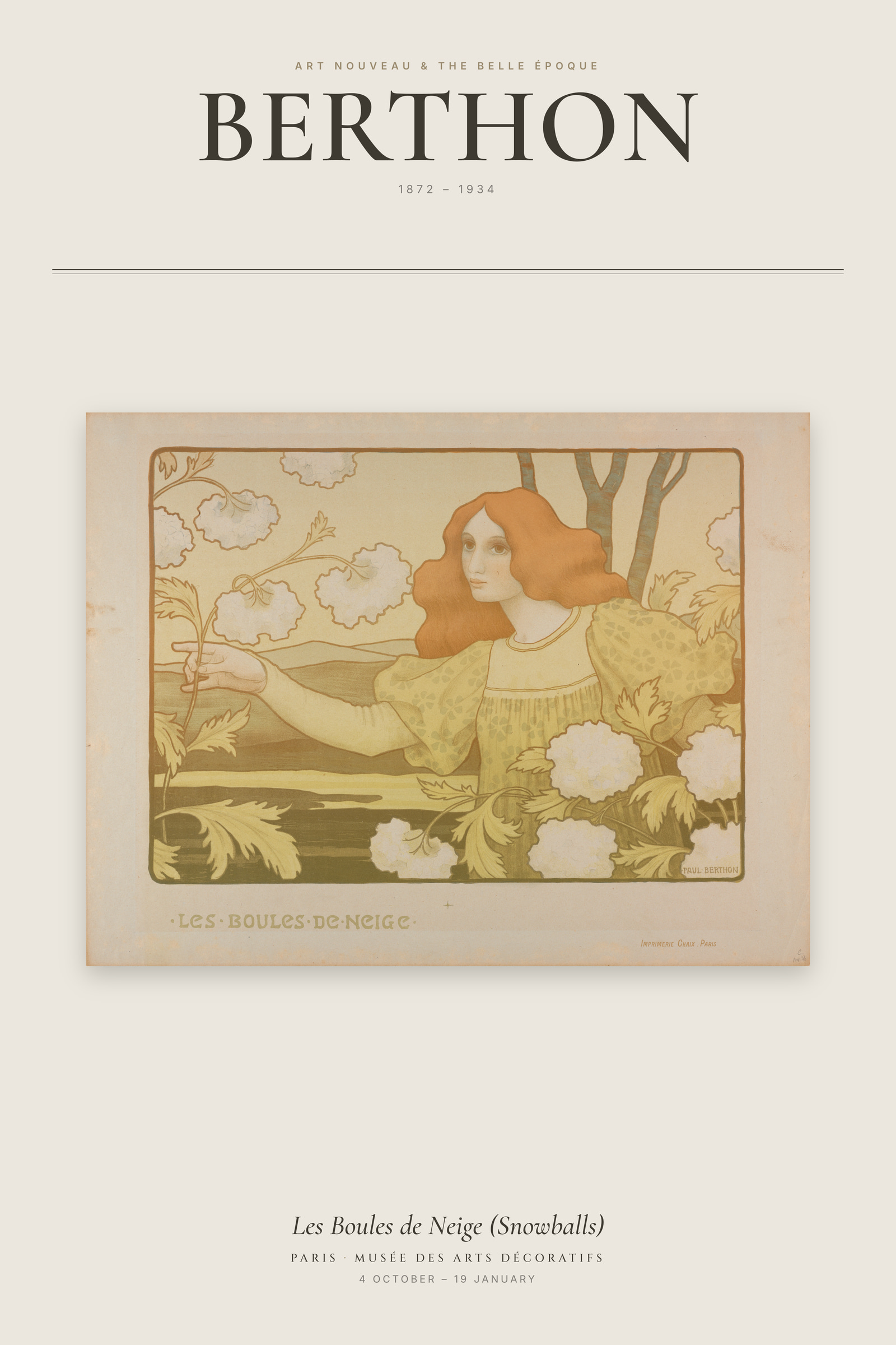 Les Boules de Neige (Snowballs) — Exhibition Poster