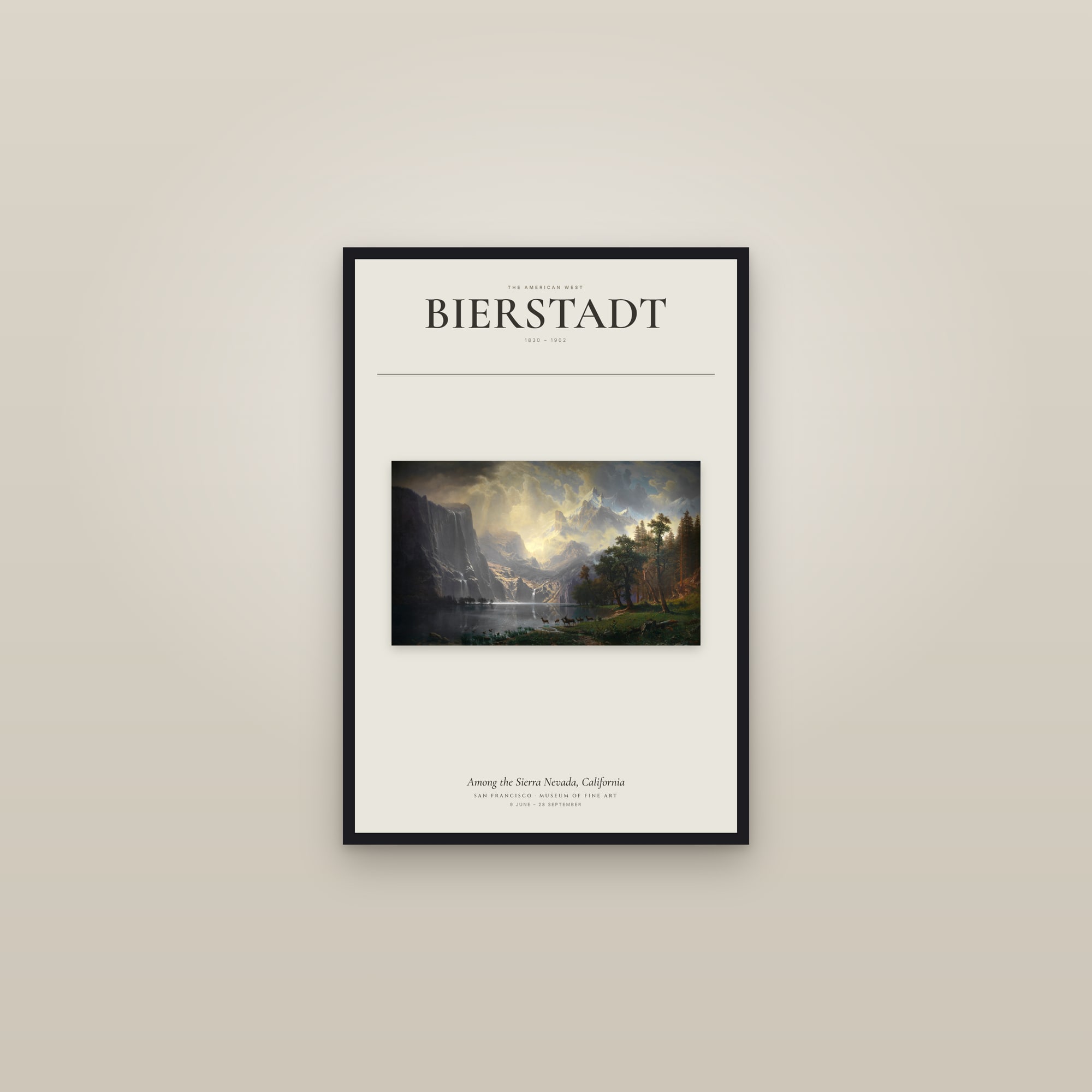Among the Sierra Nevada, California — Exhibition Poster