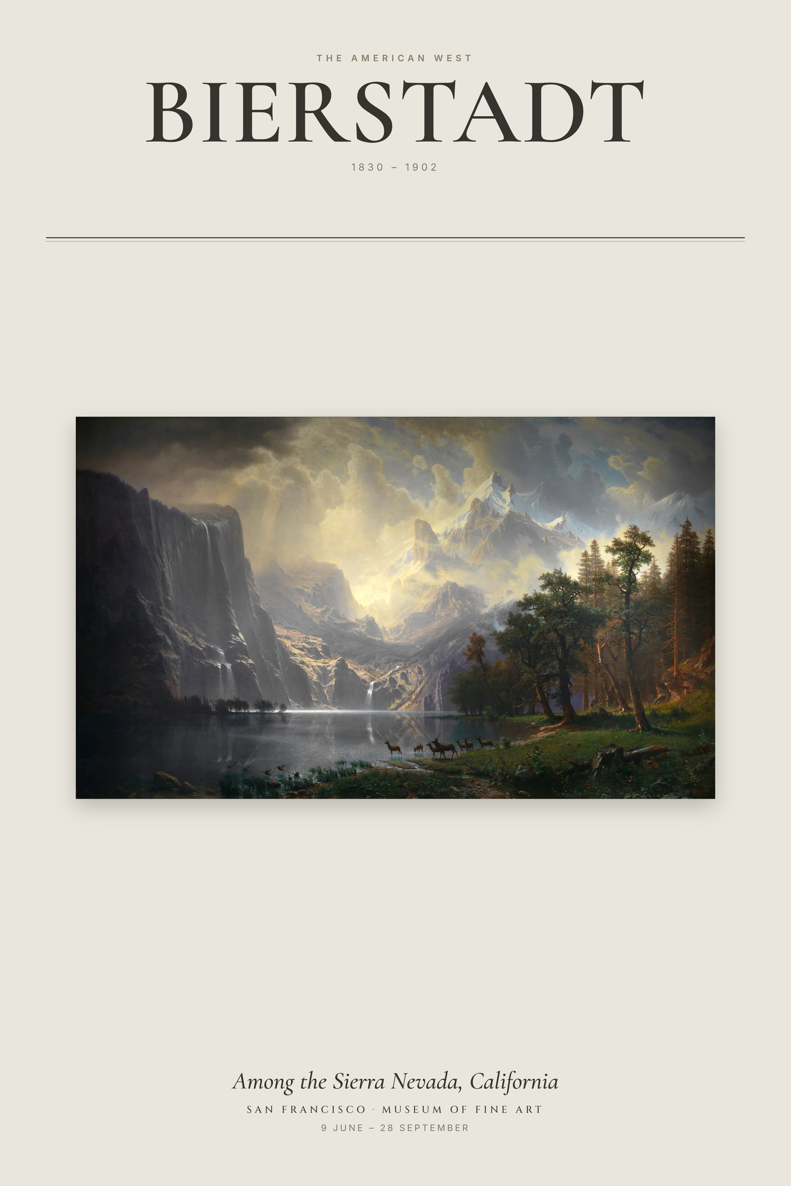 Among the Sierra Nevada, California — Exhibition Poster