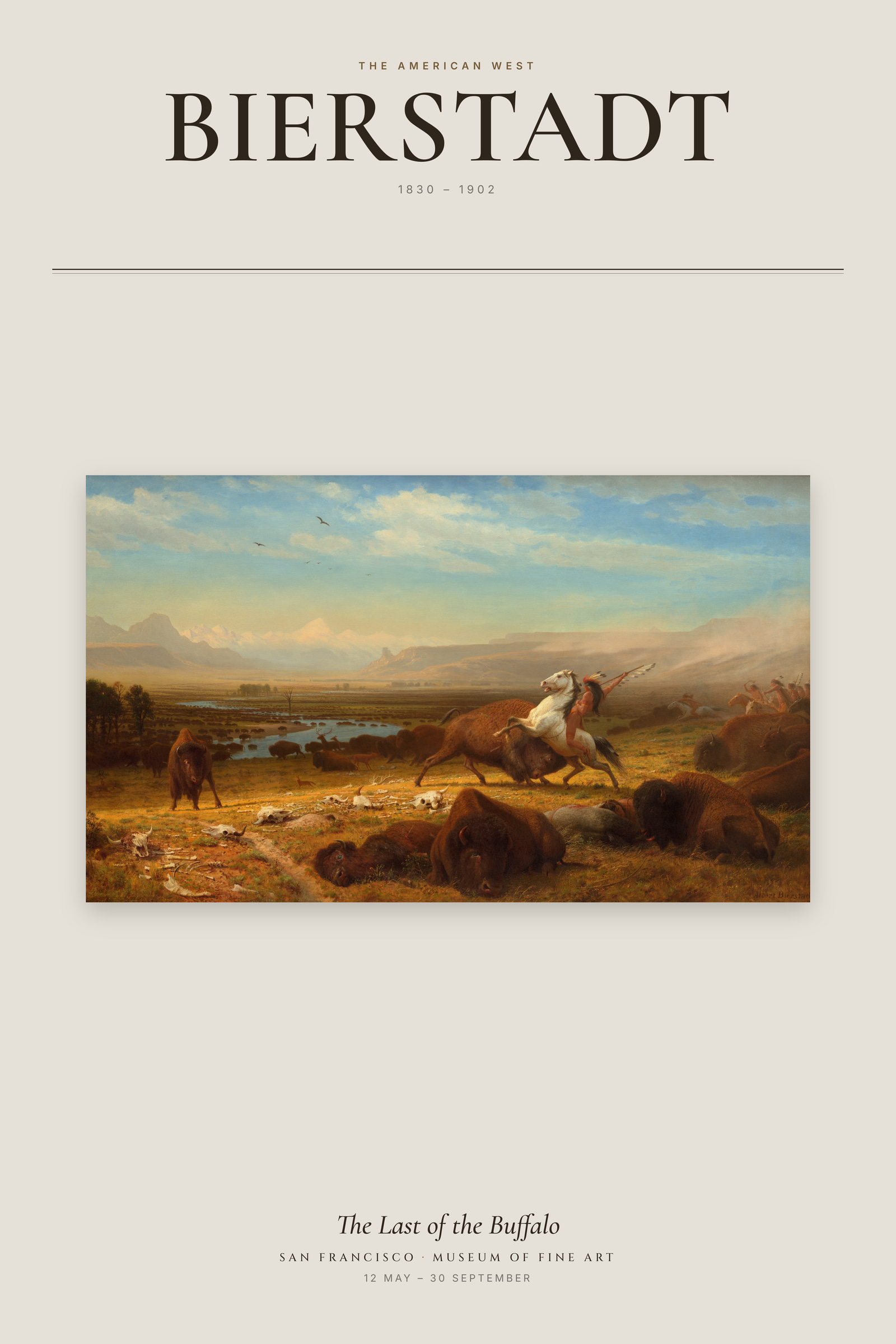 The Last of the Buffalo — Exhibition Poster