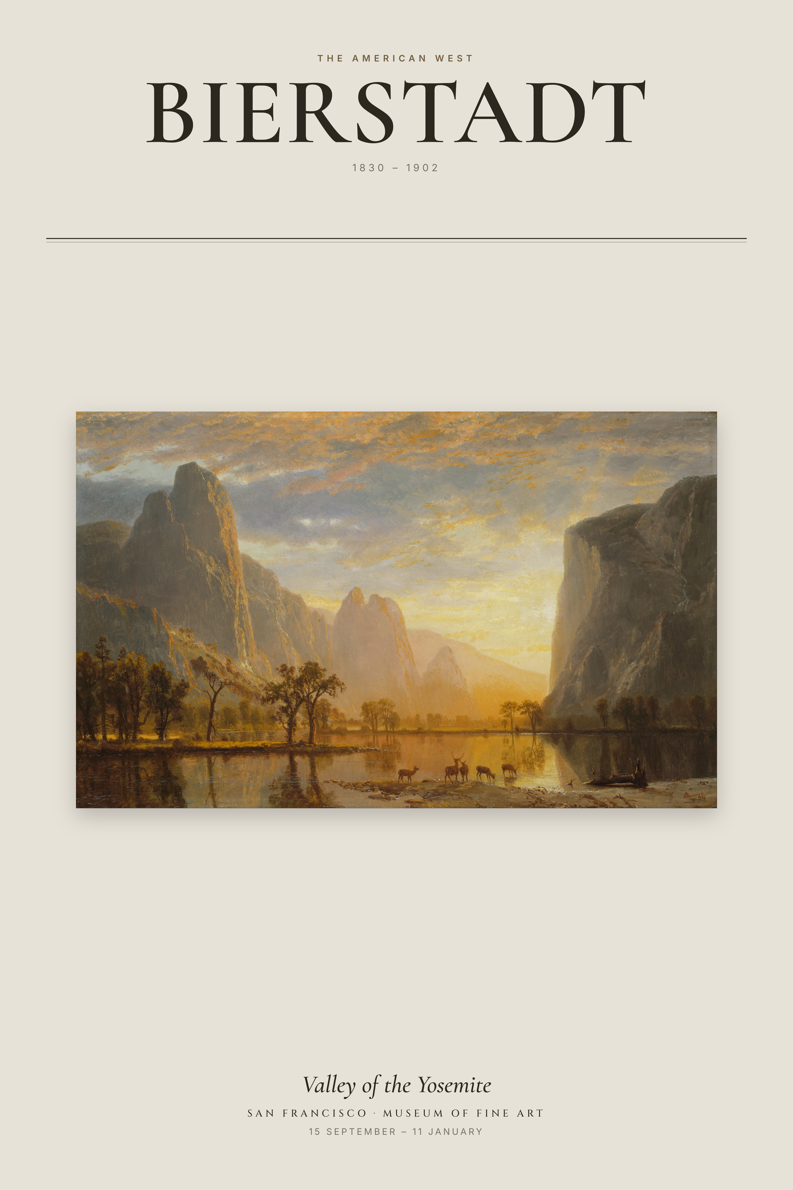Valley of the Yosemite — Exhibition Poster