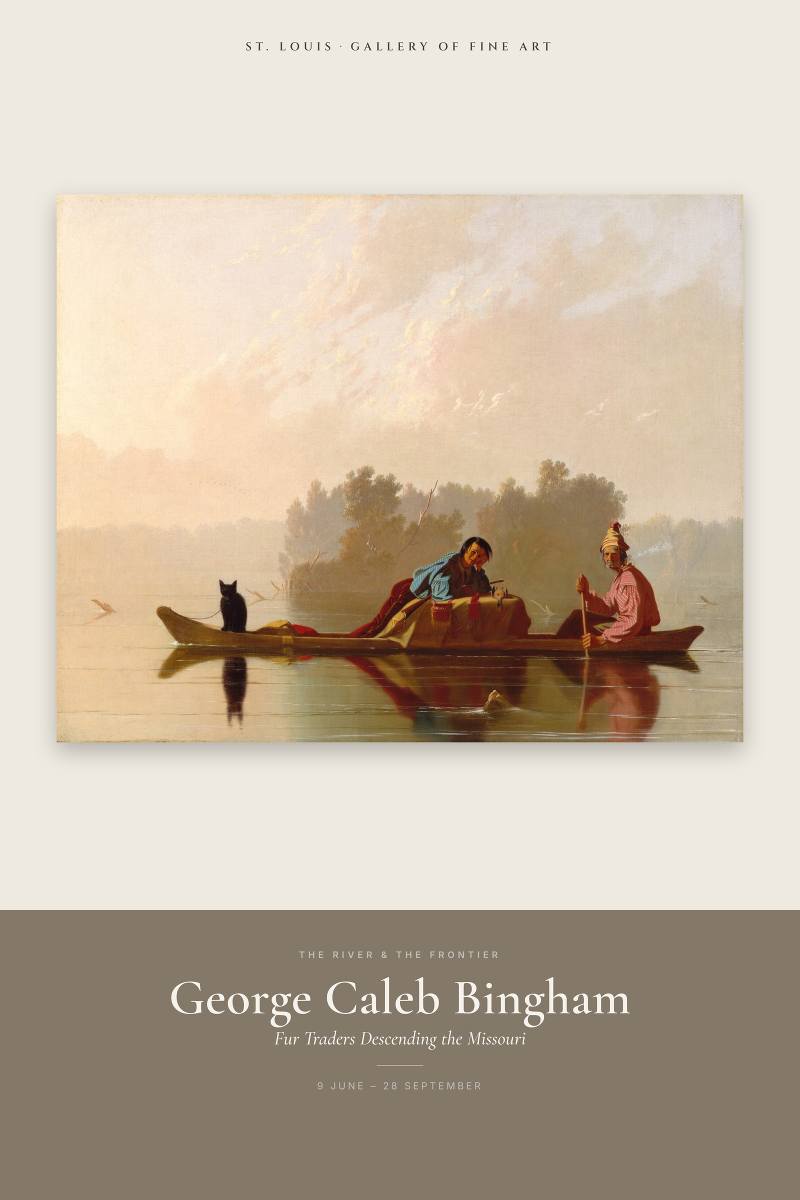 Fur Traders Descending the Missouri — Exhibition Poster