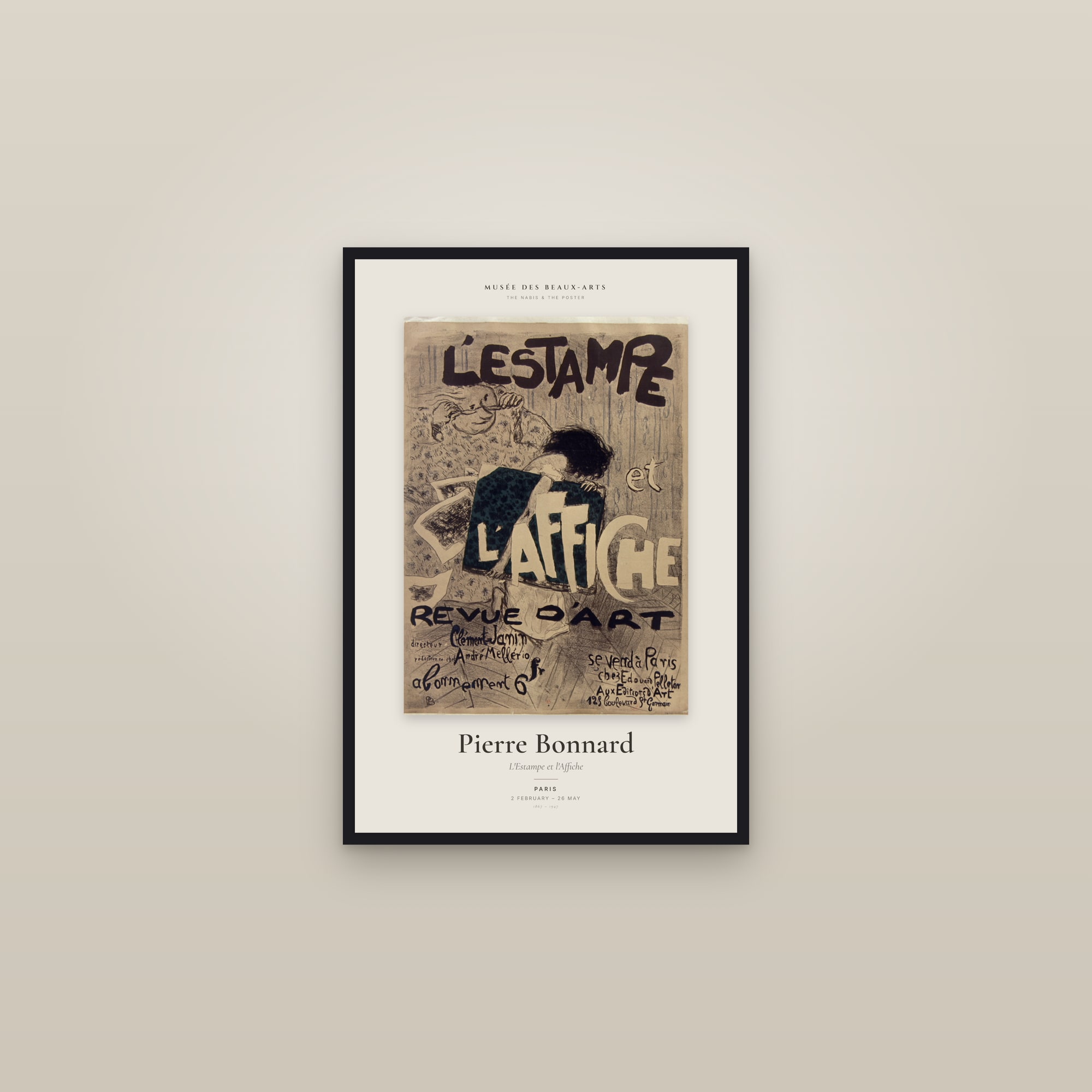 L'Estampe et l'Affiche — Exhibition Poster — framed in a gallery setting