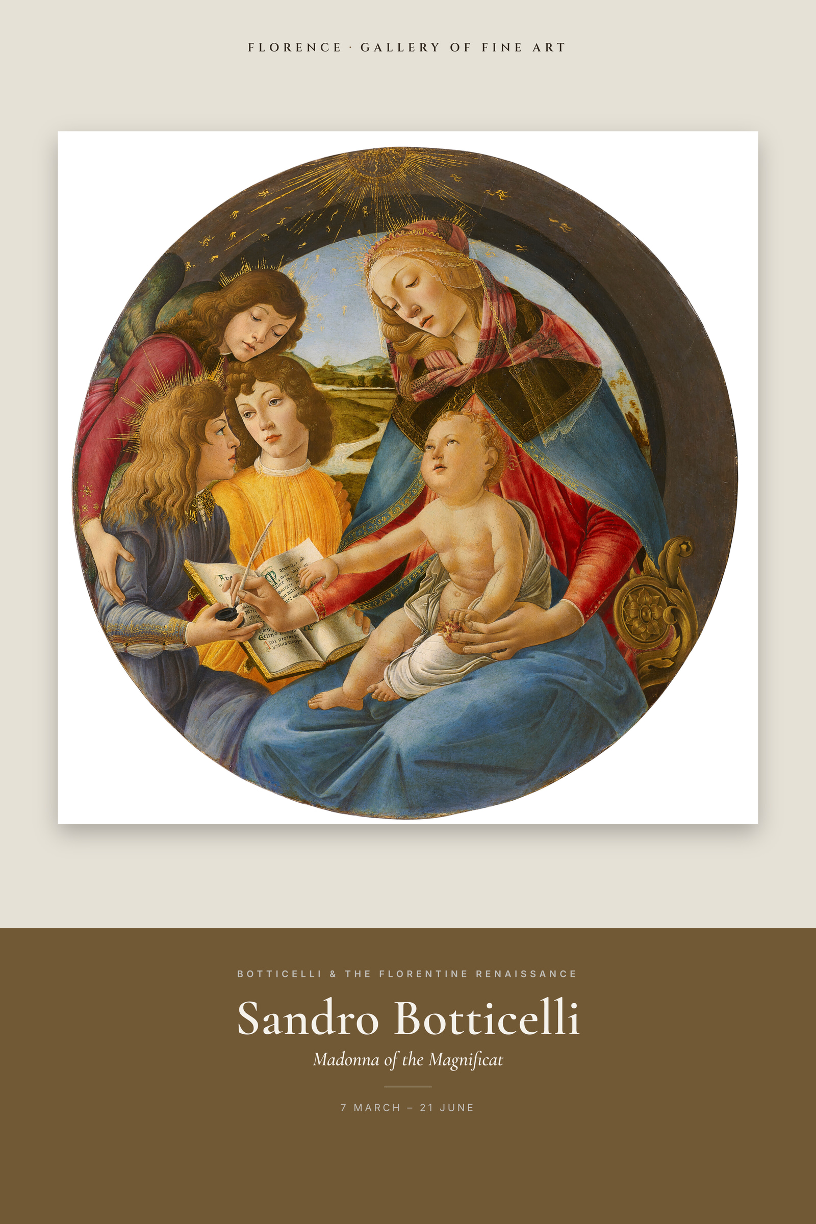 Madonna of the Magnificat — Exhibition Poster