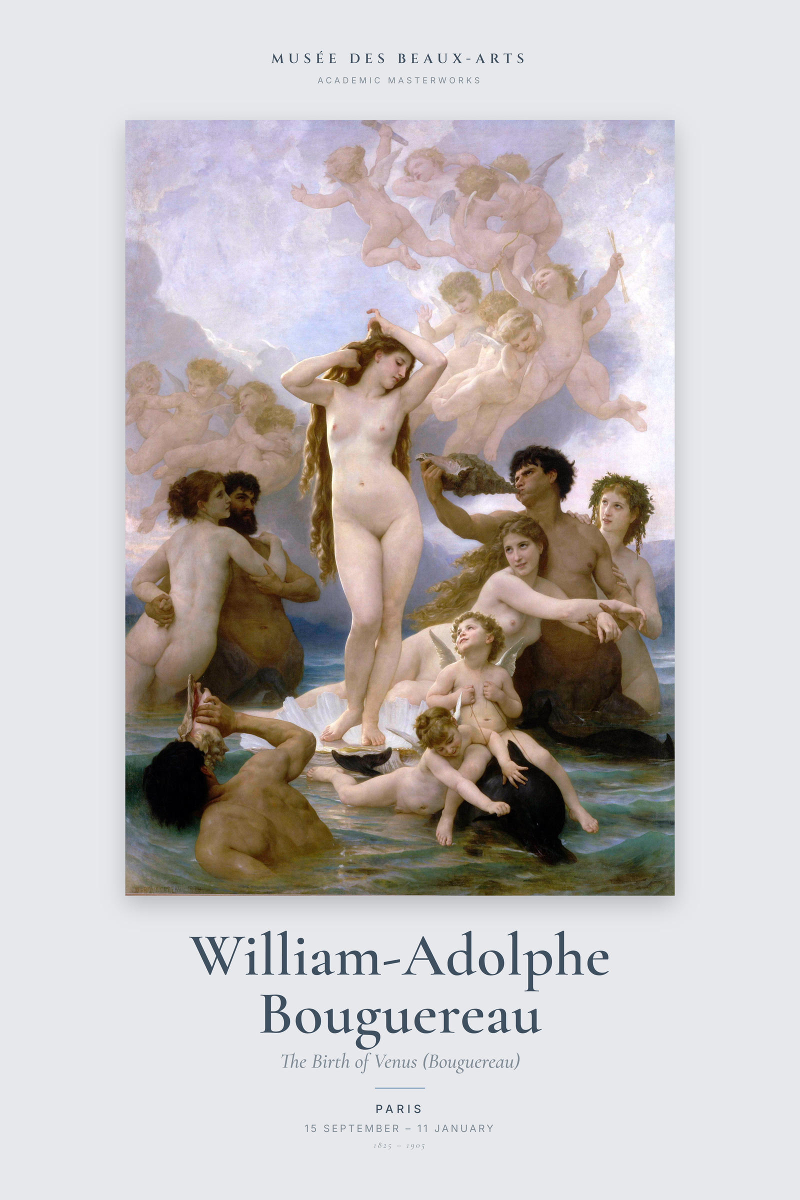 The Birth of Venus (Bouguereau) — Exhibition Poster