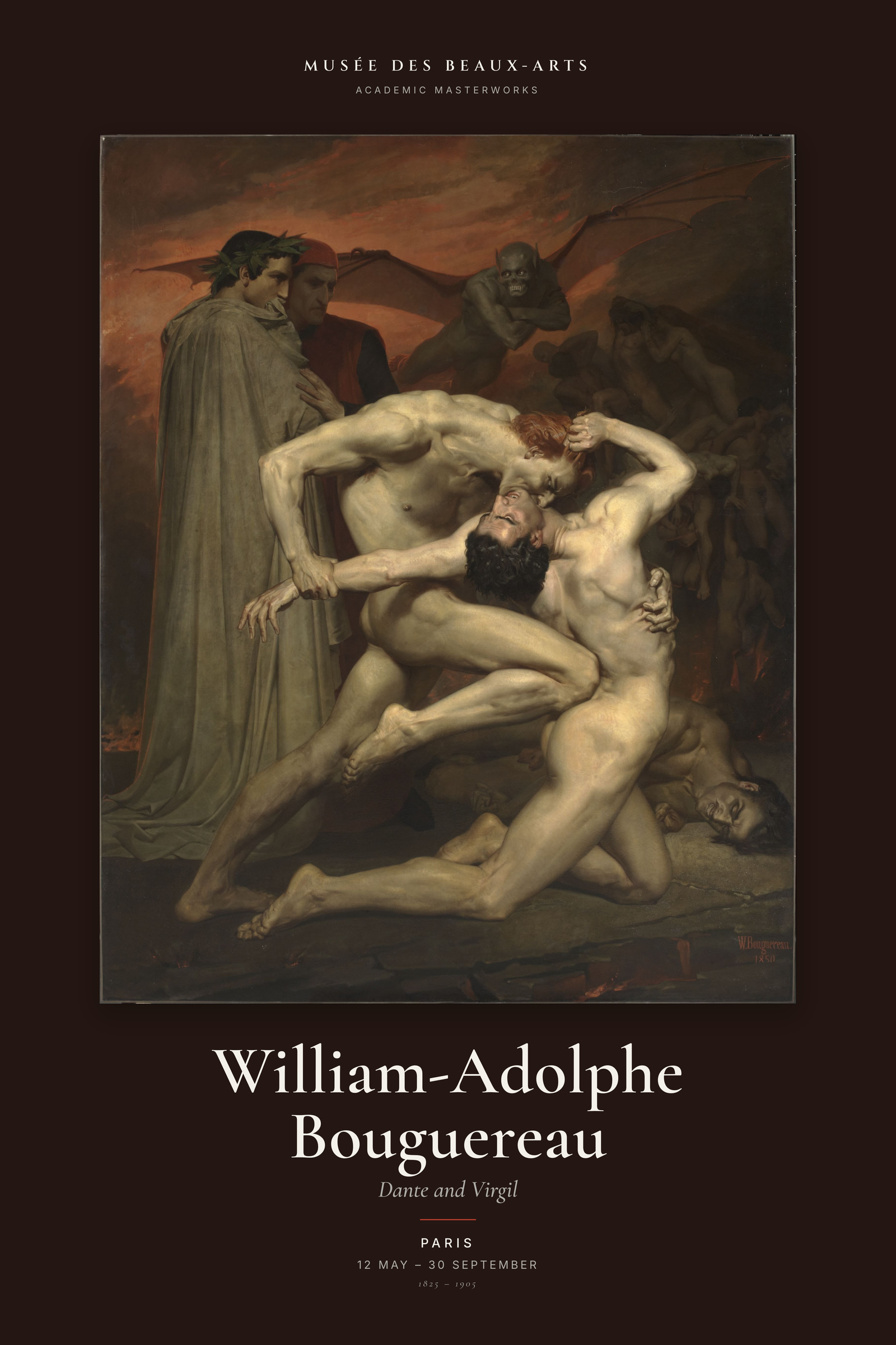 Dante and Virgil — Exhibition Poster