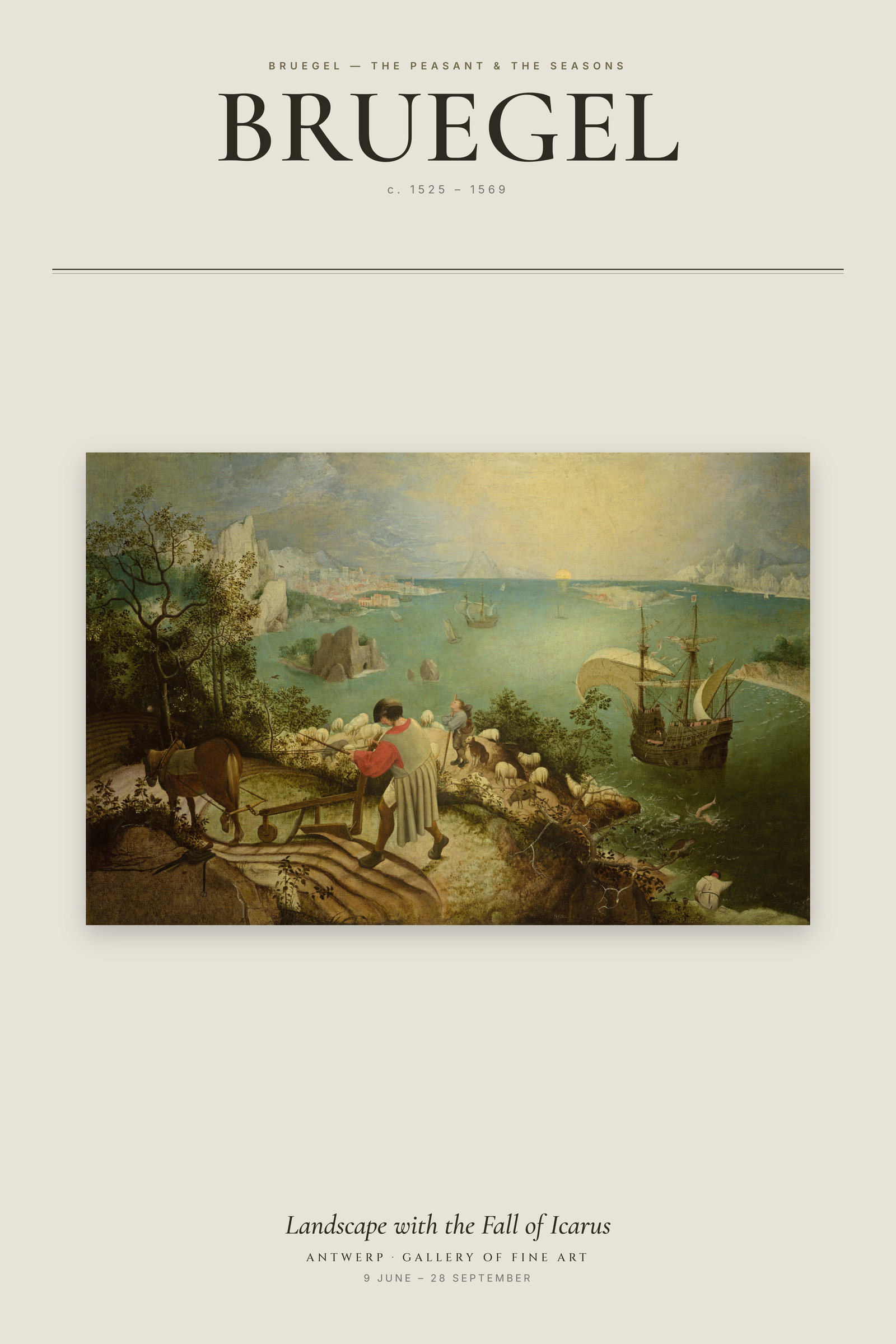 Landscape with the Fall of Icarus — Exhibition Poster