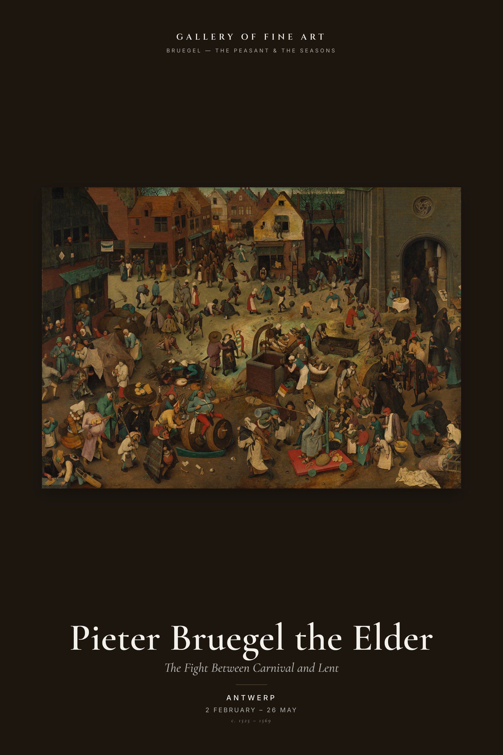 The Fight Between Carnival and Lent — Exhibition Poster