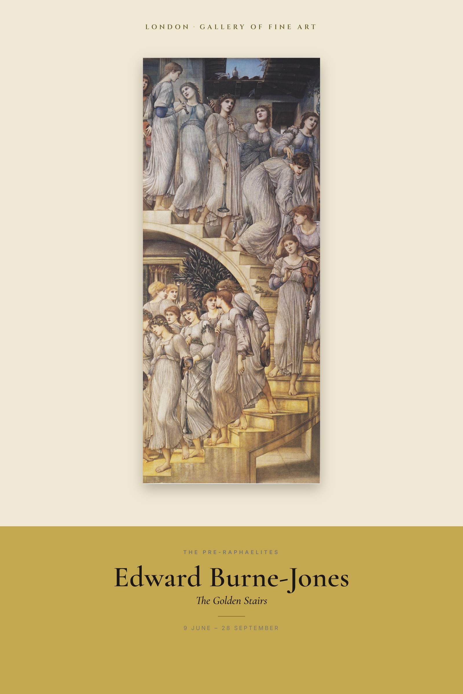 The Golden Stairs — Exhibition Poster