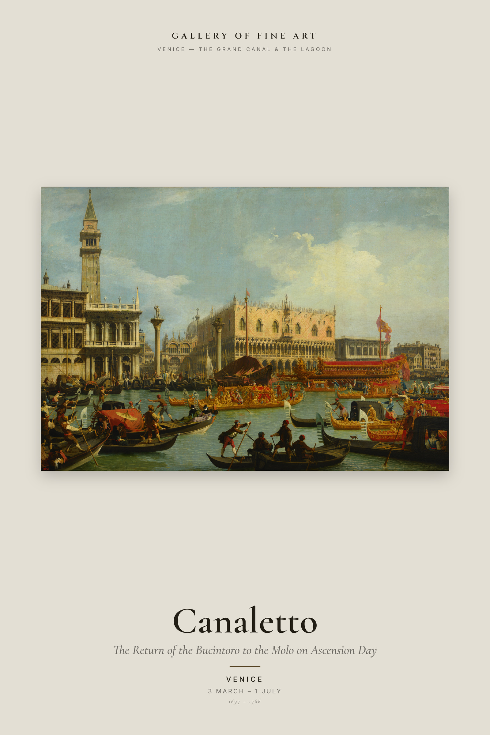 The Return of the Bucintoro to the Molo on Ascension Day — Exhibition Poster