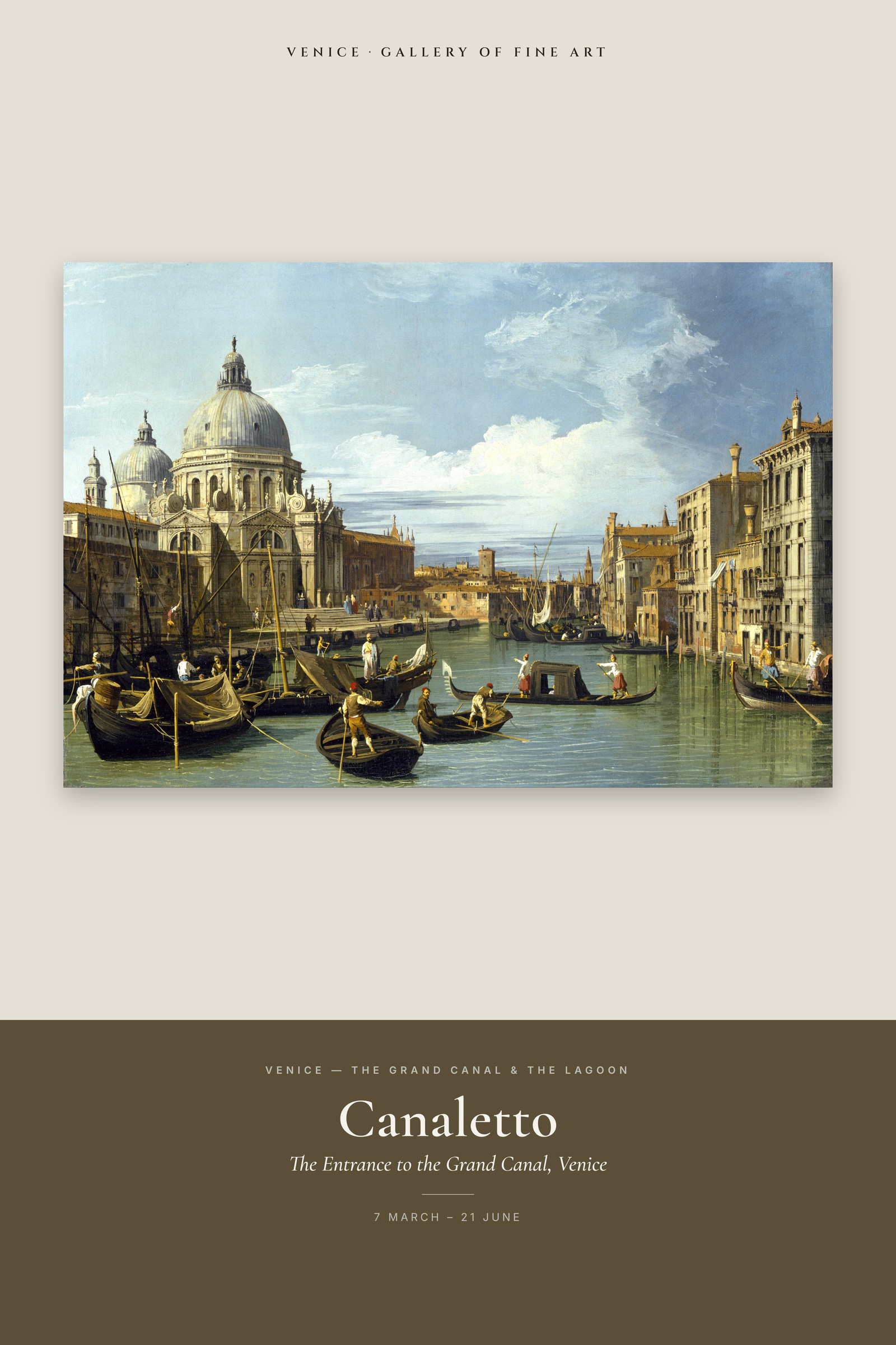 The Entrance to the Grand Canal, Venice — Exhibition Poster