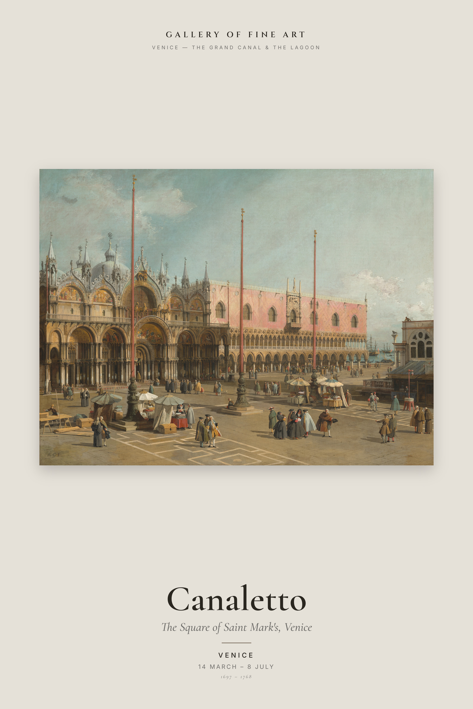 The Square of Saint Mark's, Venice — Exhibition Poster