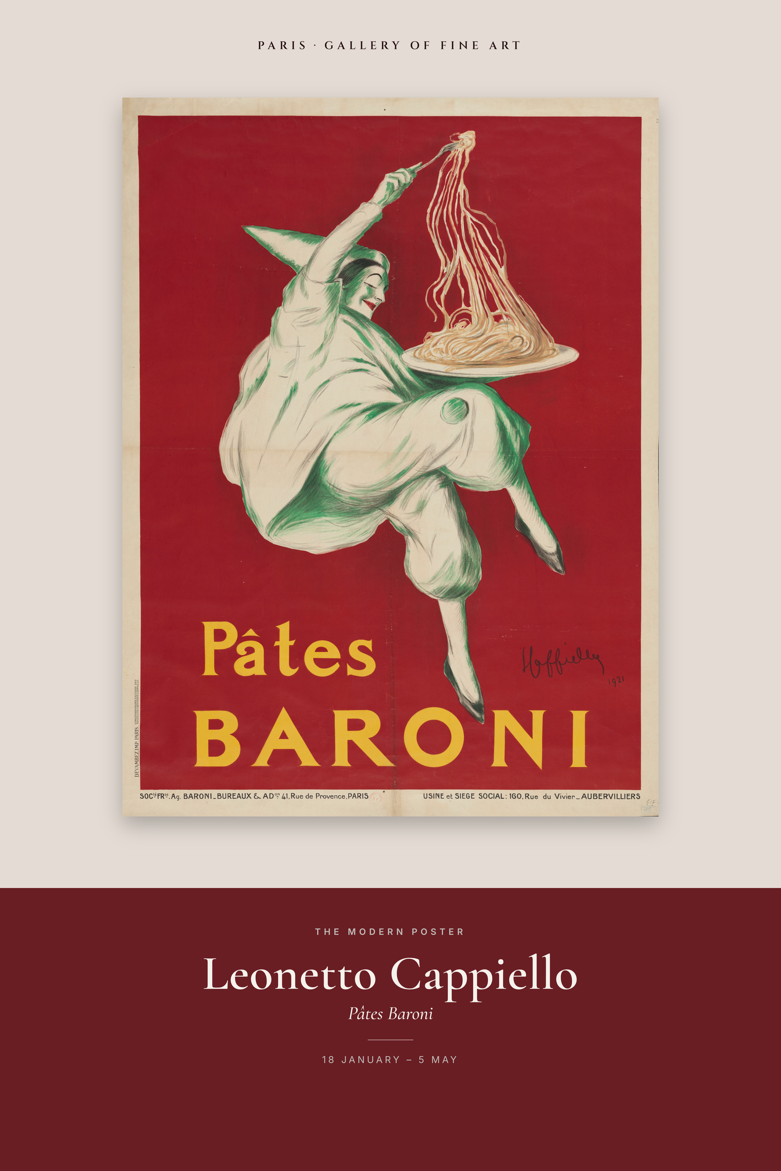 Pâtes Baroni — Exhibition Poster