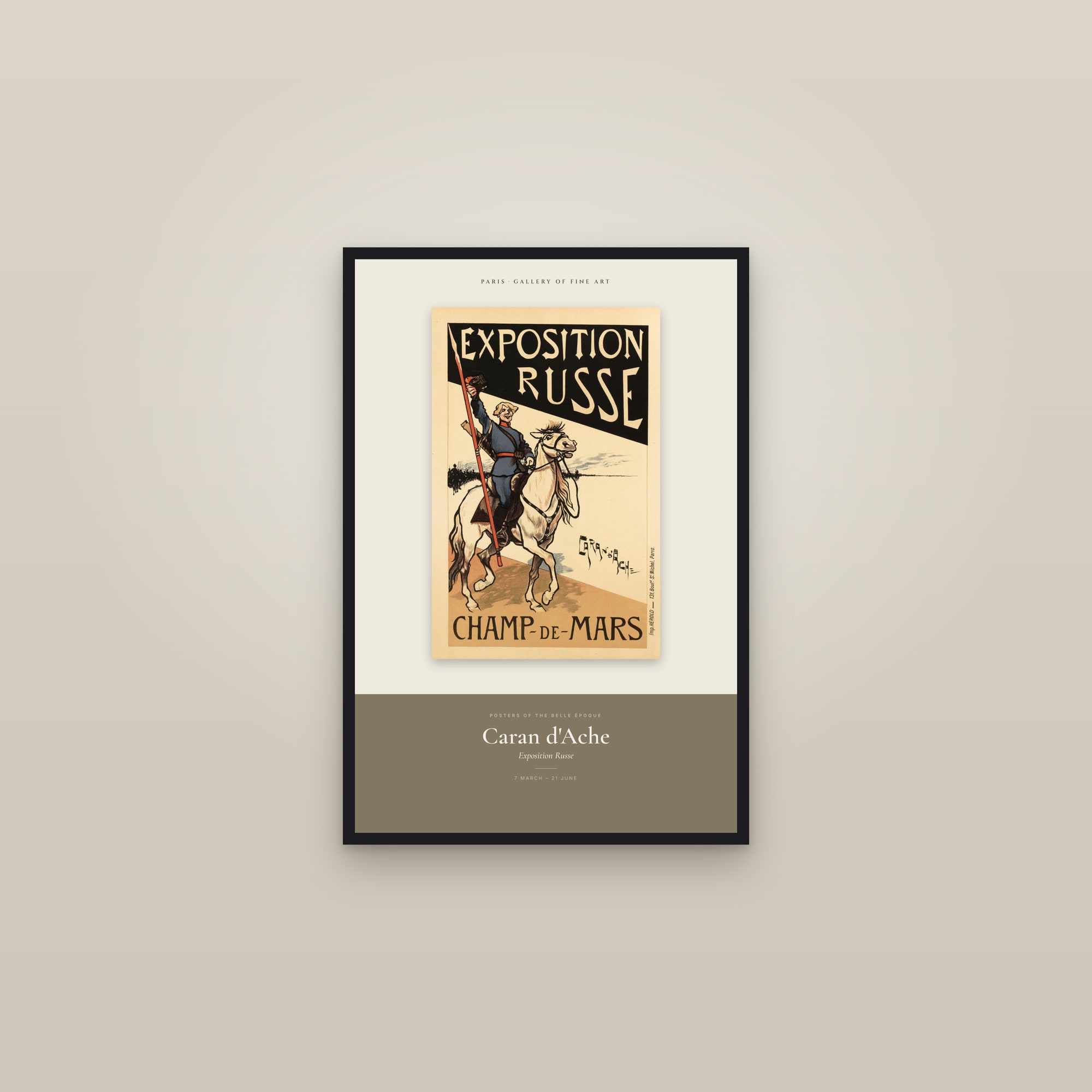 Exposition Russe — Exhibition Poster — framed in a gallery setting