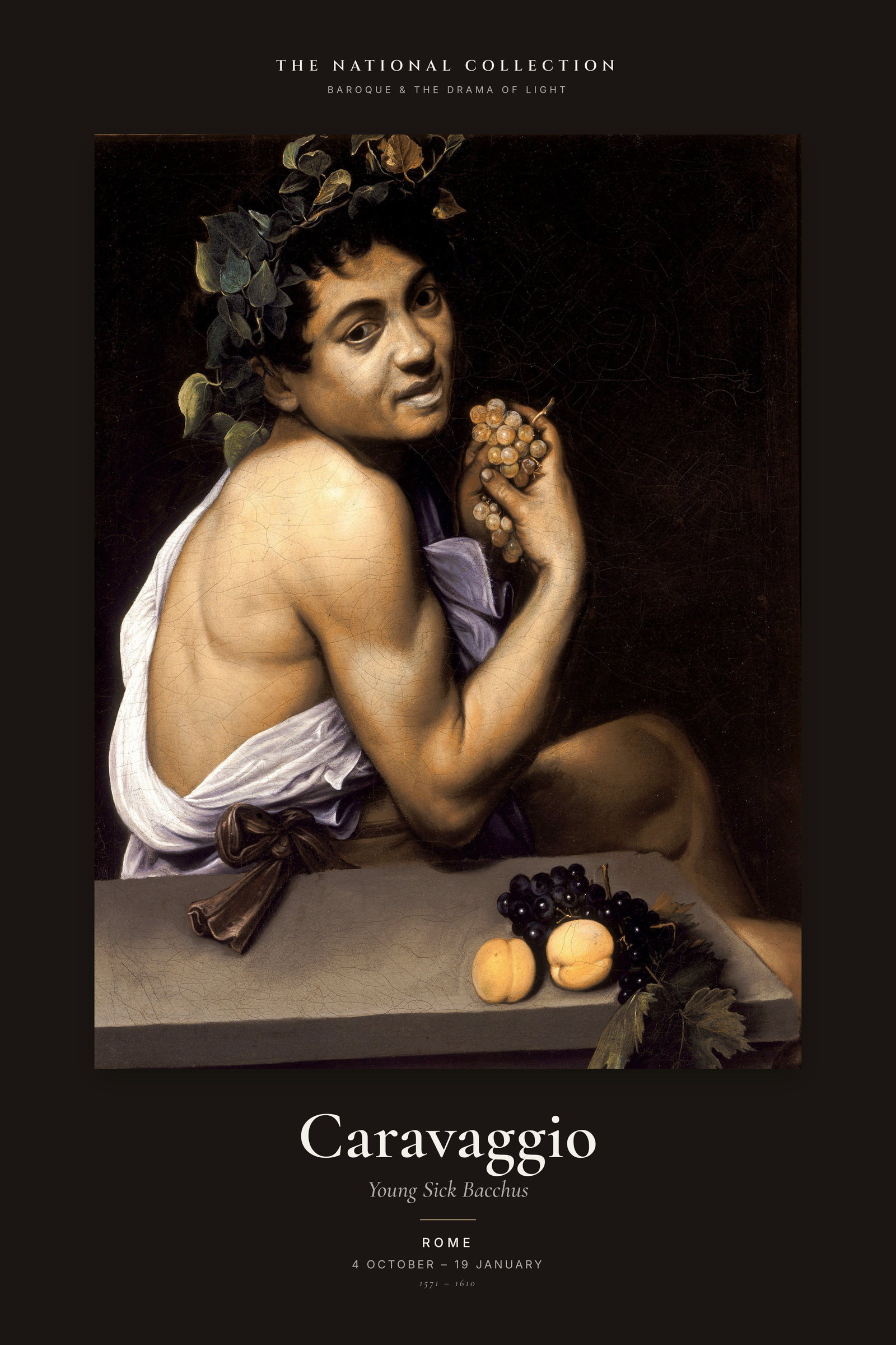Young Sick Bacchus — Exhibition Poster