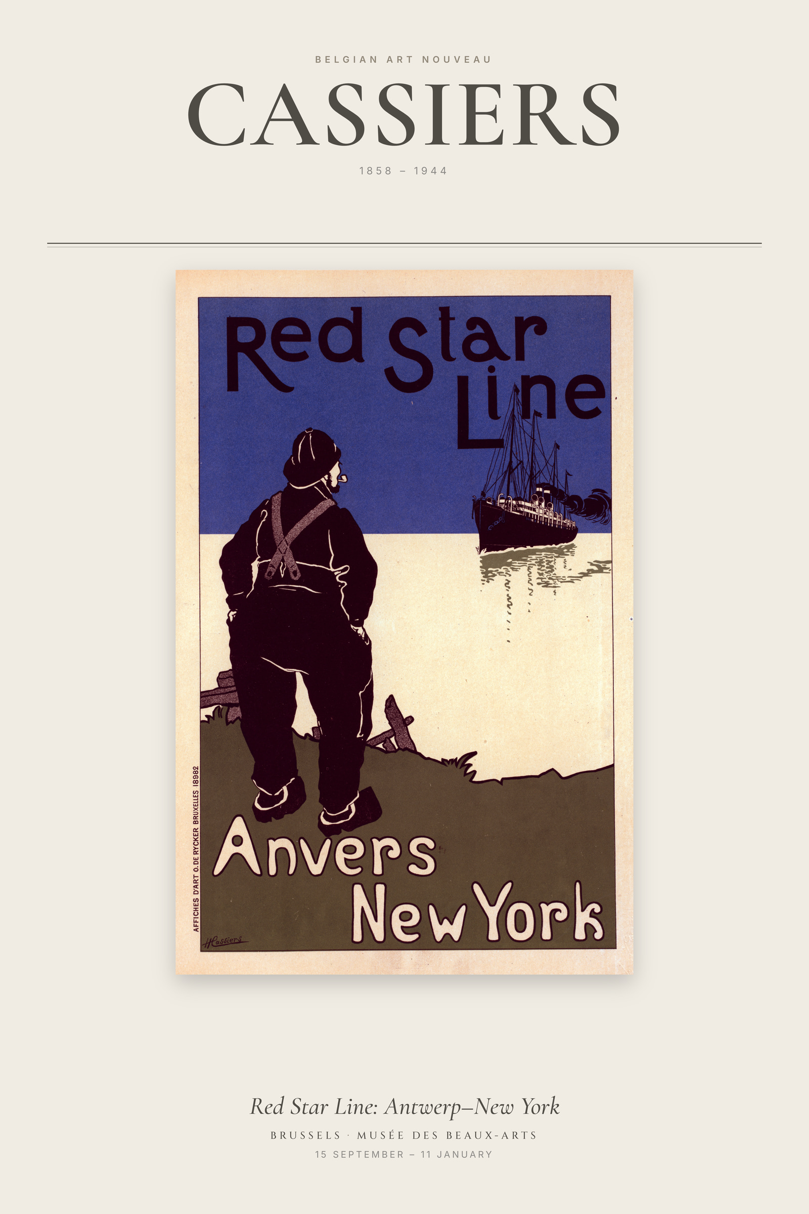 Red Star Line: Antwerp–New York — Exhibition Poster