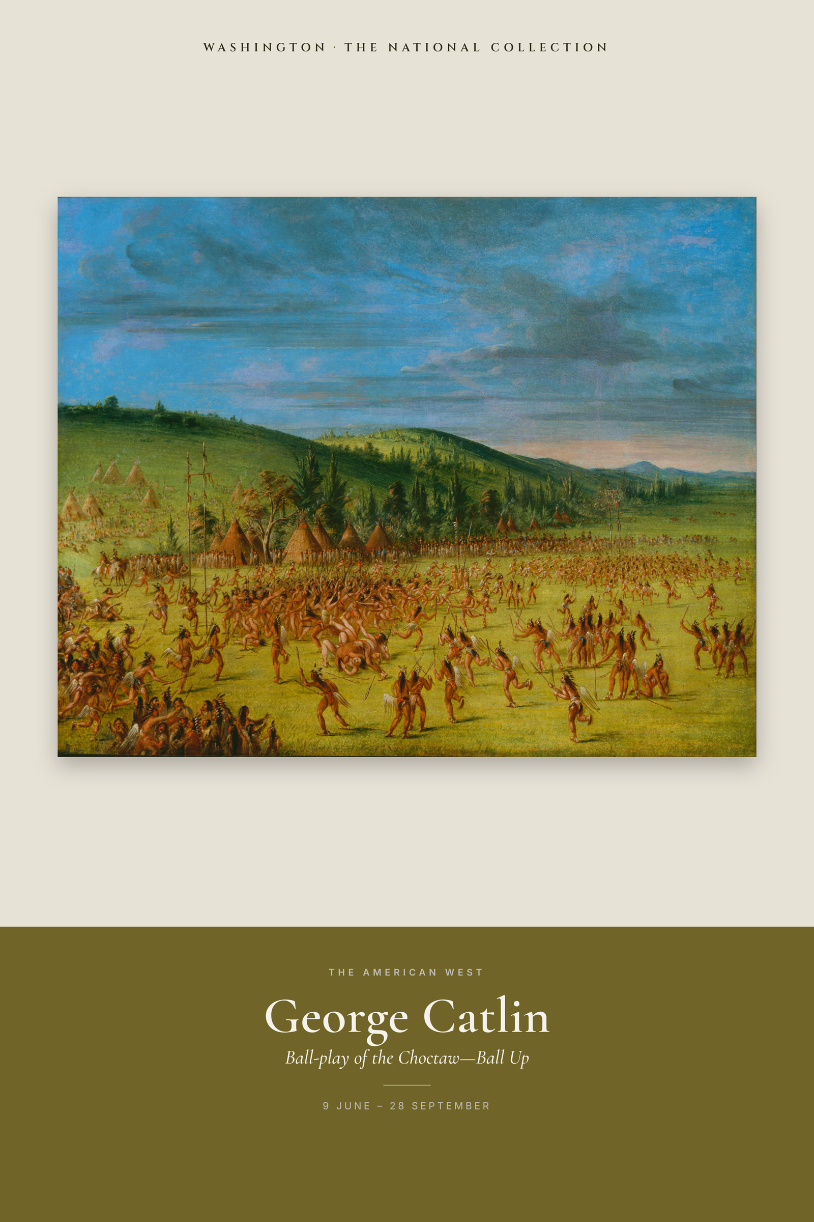 Ball-play of the Choctaw—Ball Up — Exhibition Poster