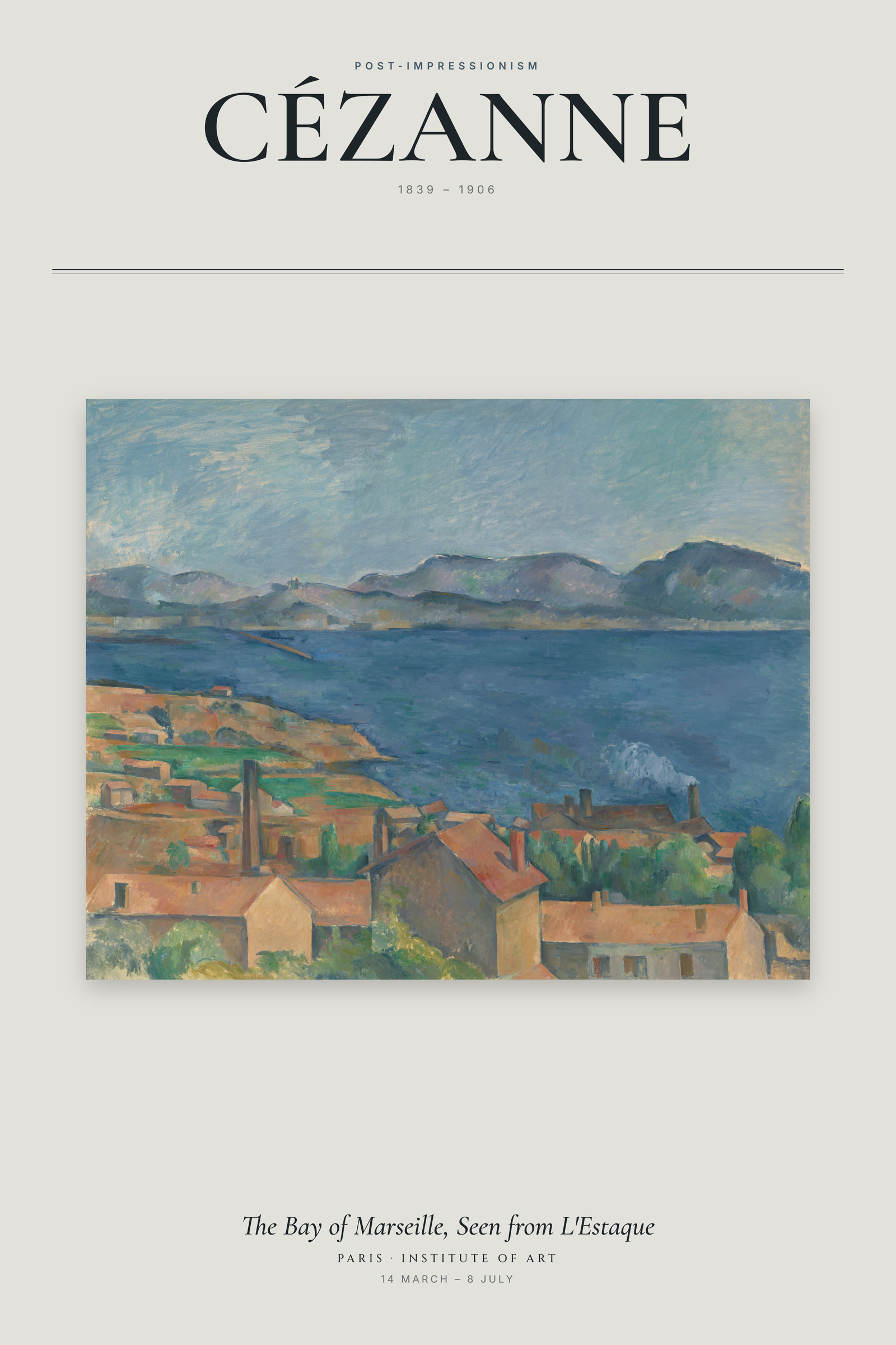 The Bay of Marseille, Seen from L'Estaque — Exhibition Poster
