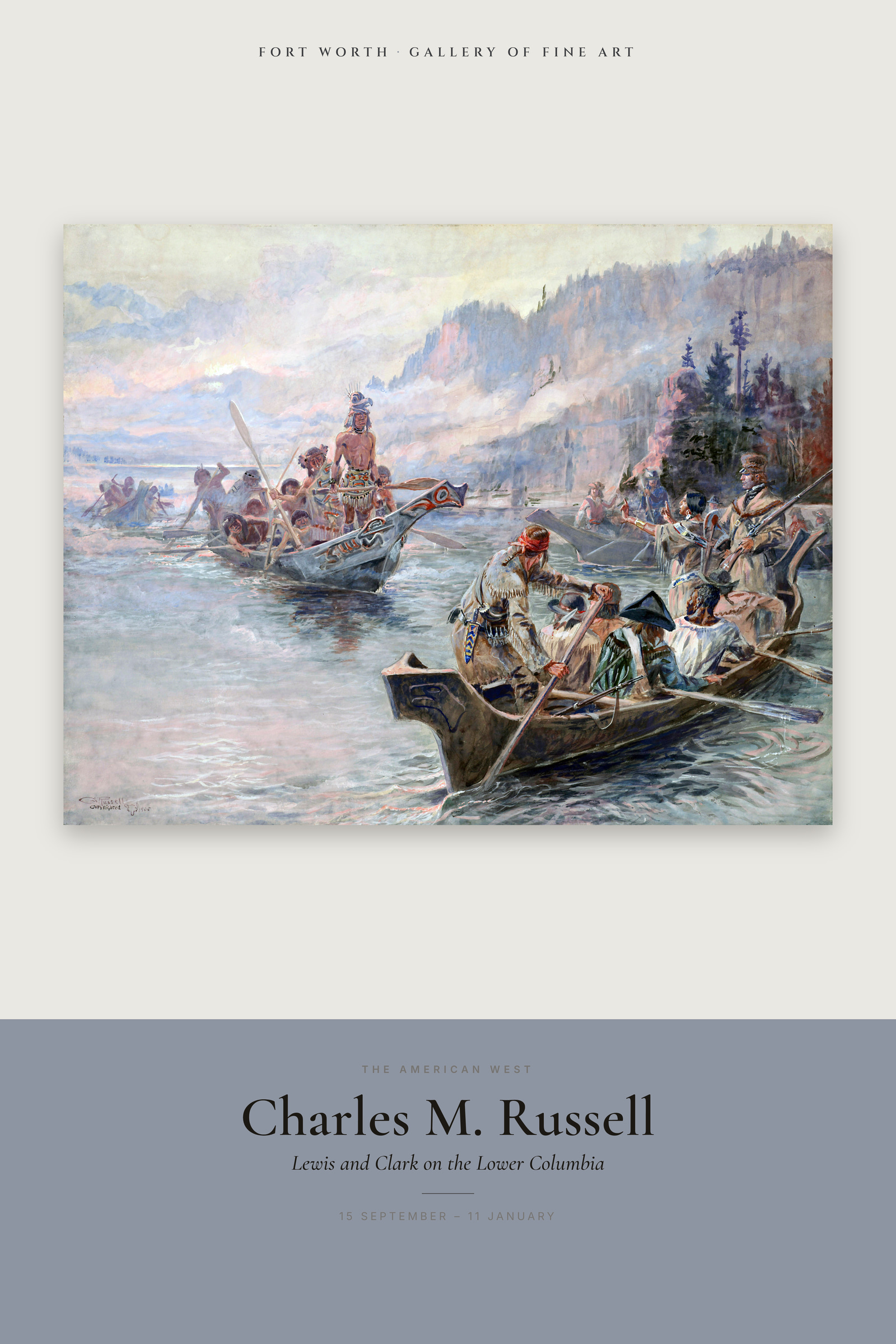 Lewis and Clark on the Lower Columbia — Exhibition Poster