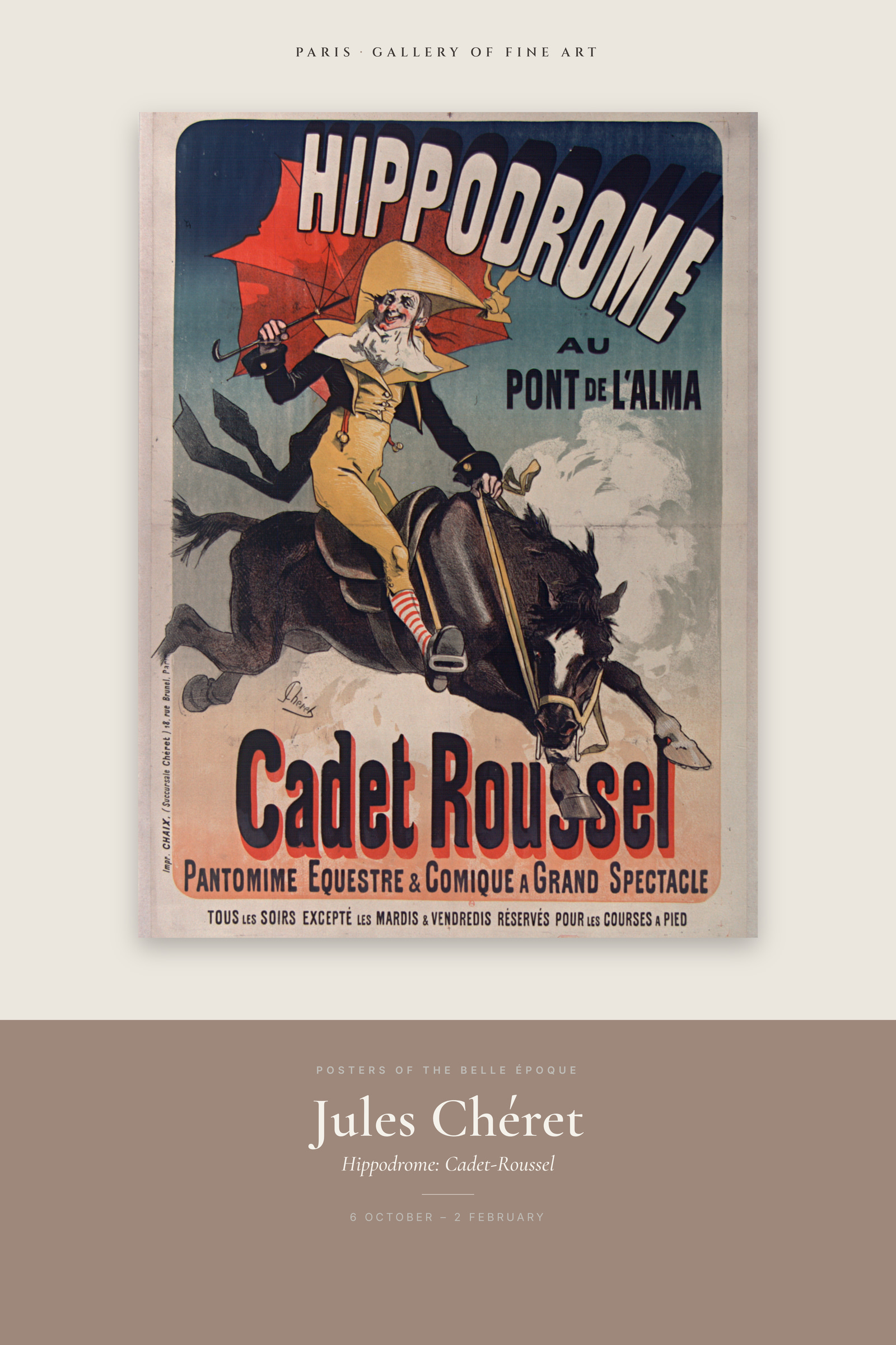 Hippodrome: Cadet-Roussel — Exhibition Poster